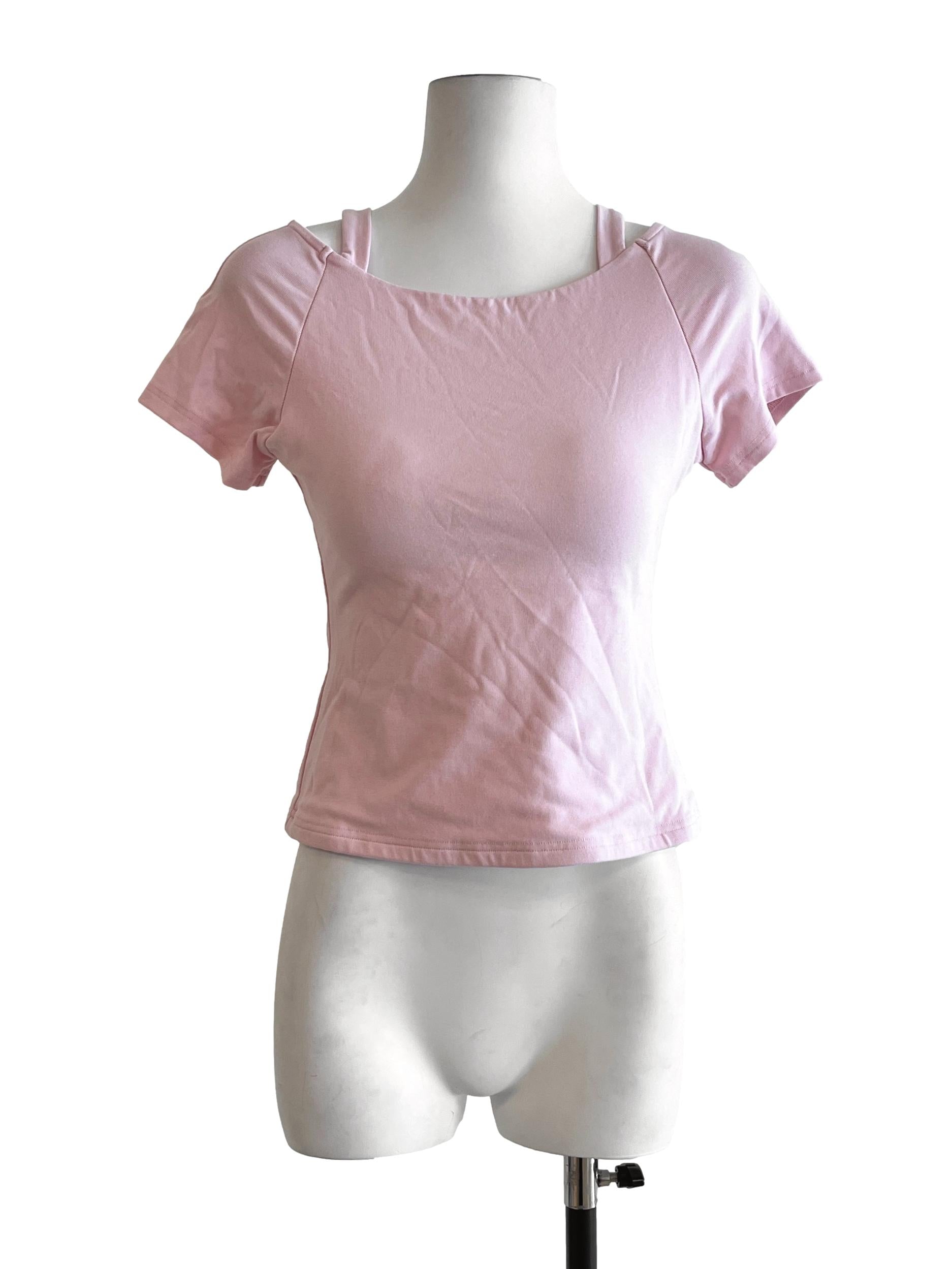 Flamingo Pink Scoop Top