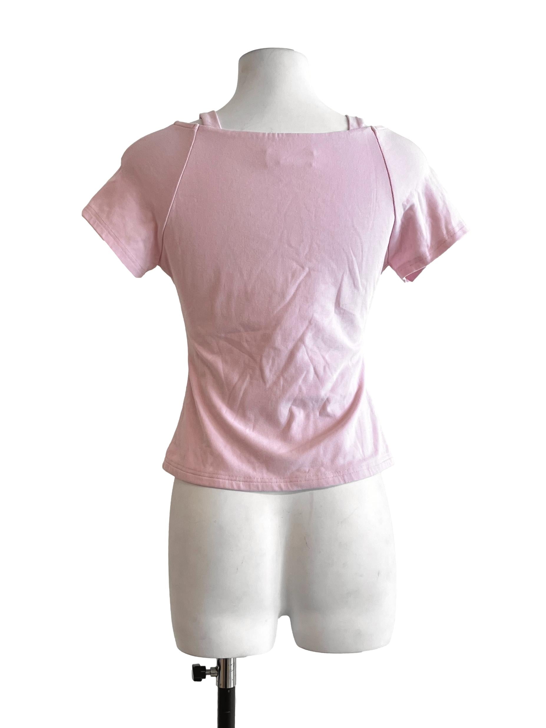 Flamingo Pink Scoop Top