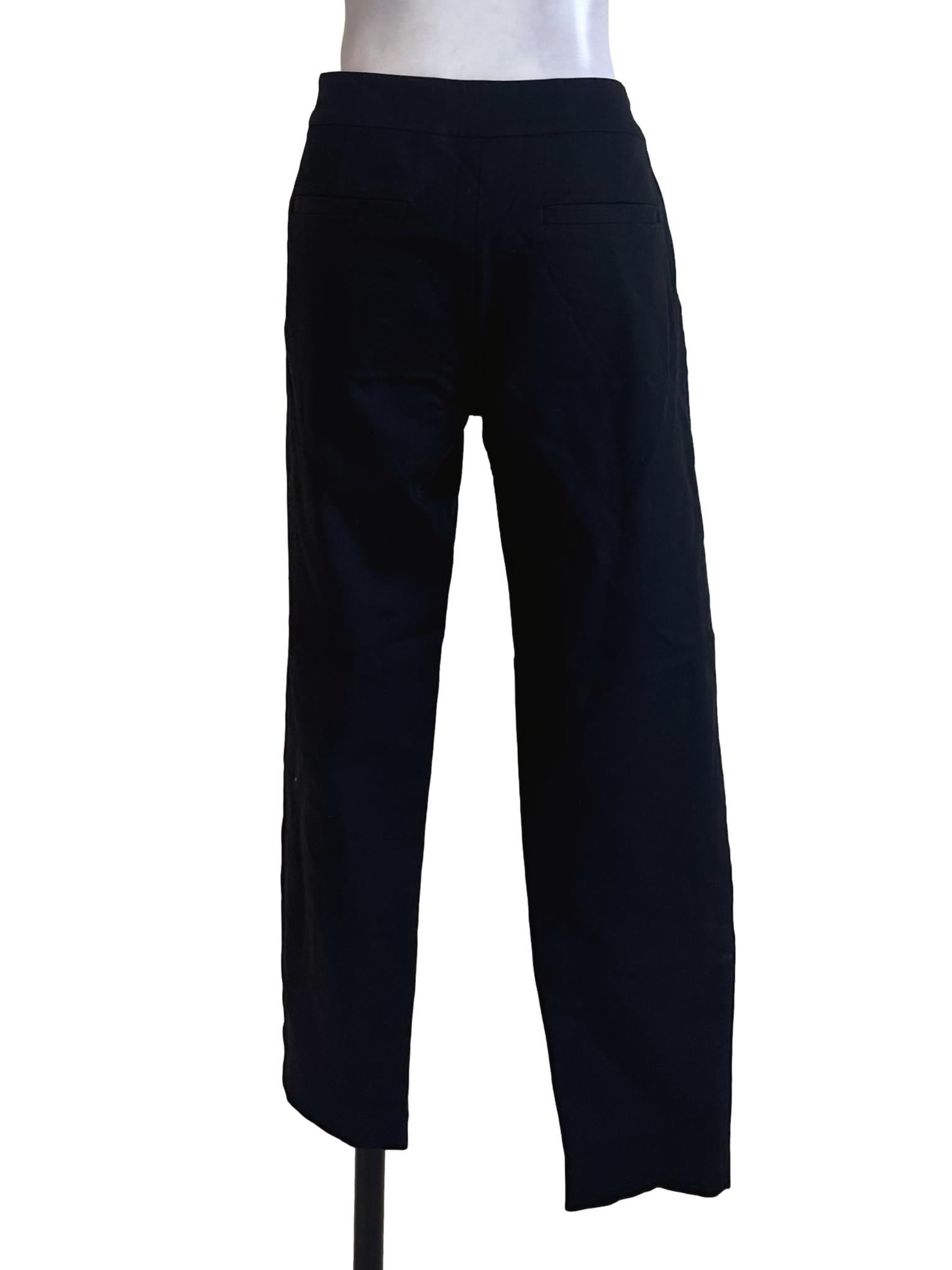 Black Low Rise Long Pants