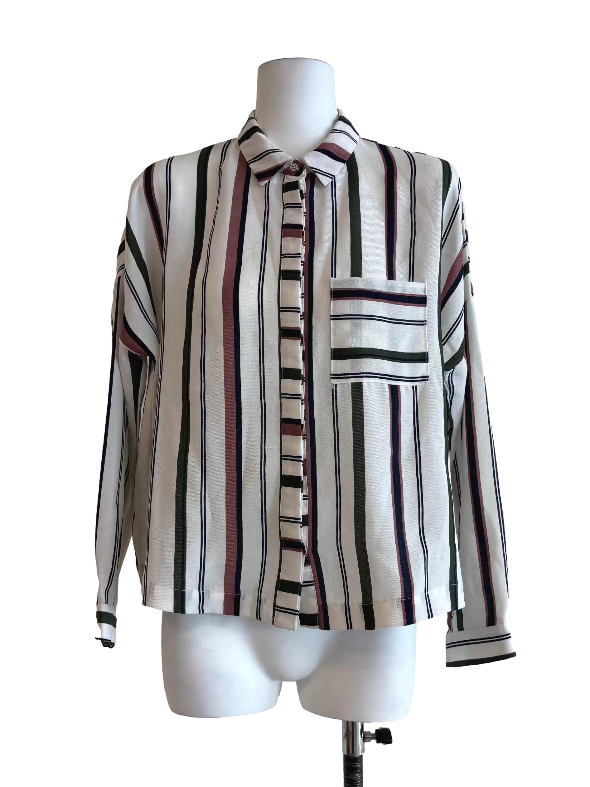 Pearl White Striped Shirt