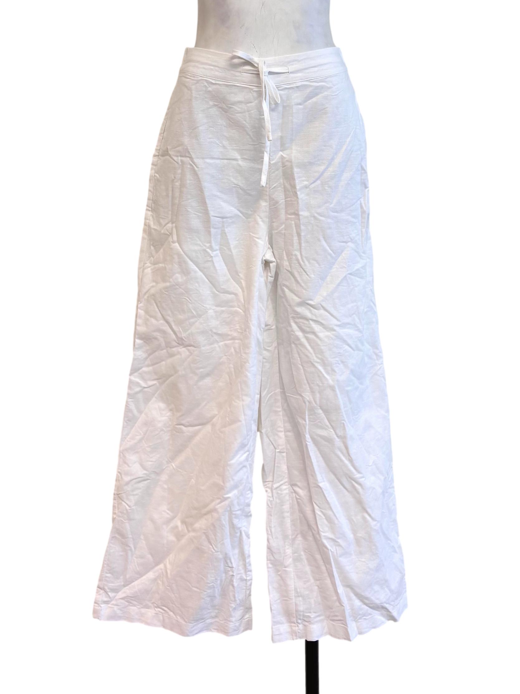 White Casual Straight Pants TTR