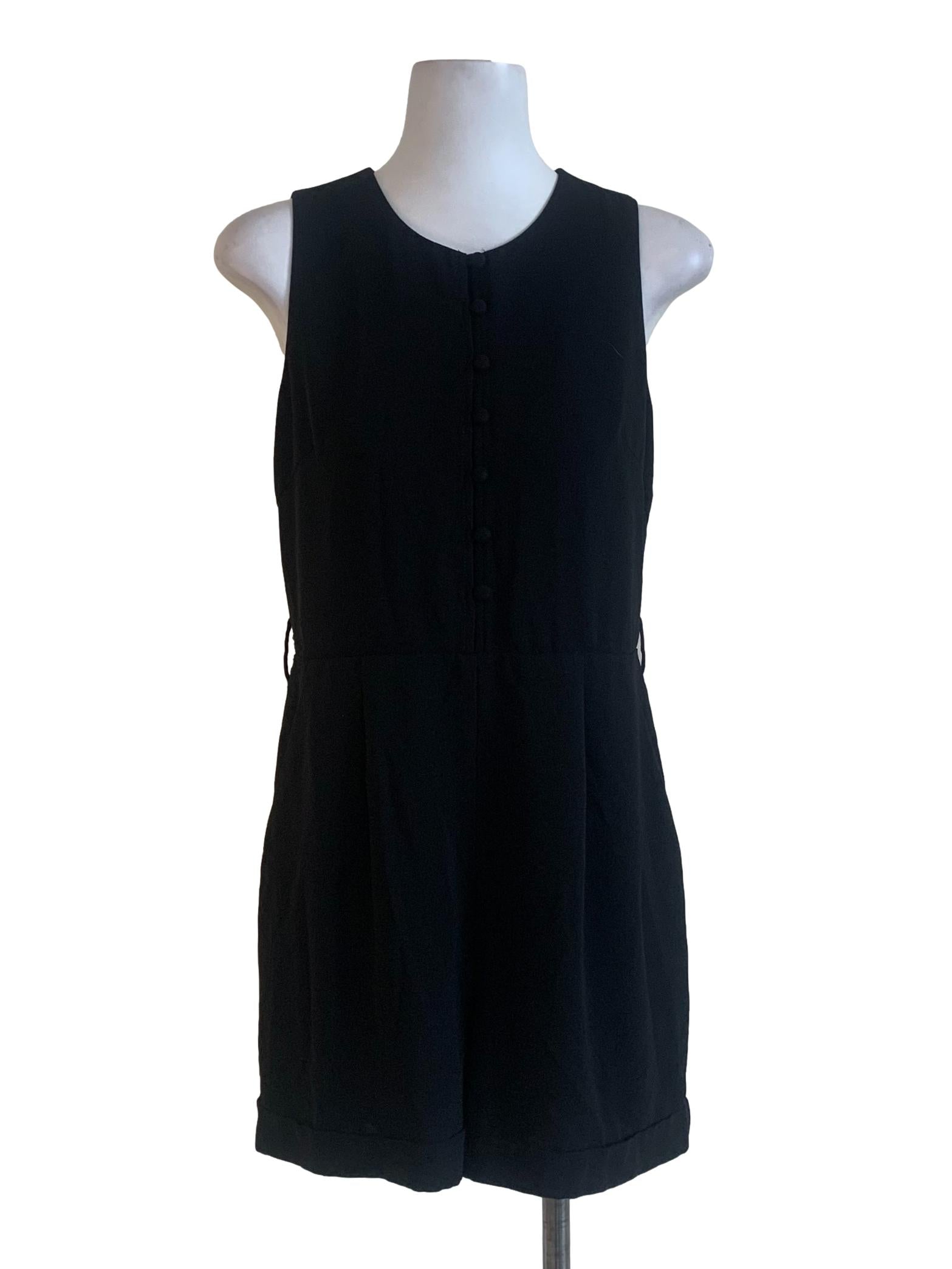 Black Round Neck Romper