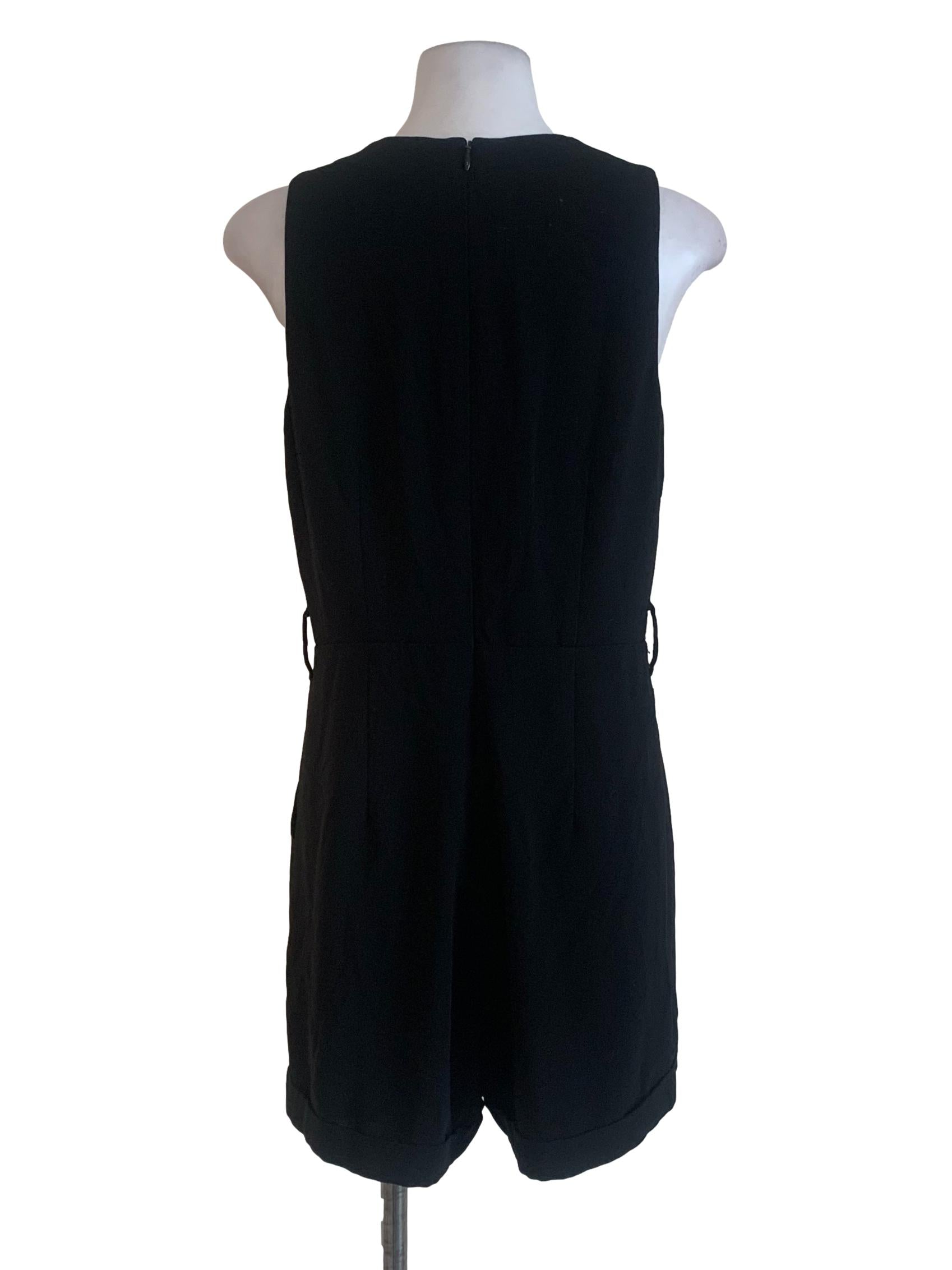 Black Round Neck Romper