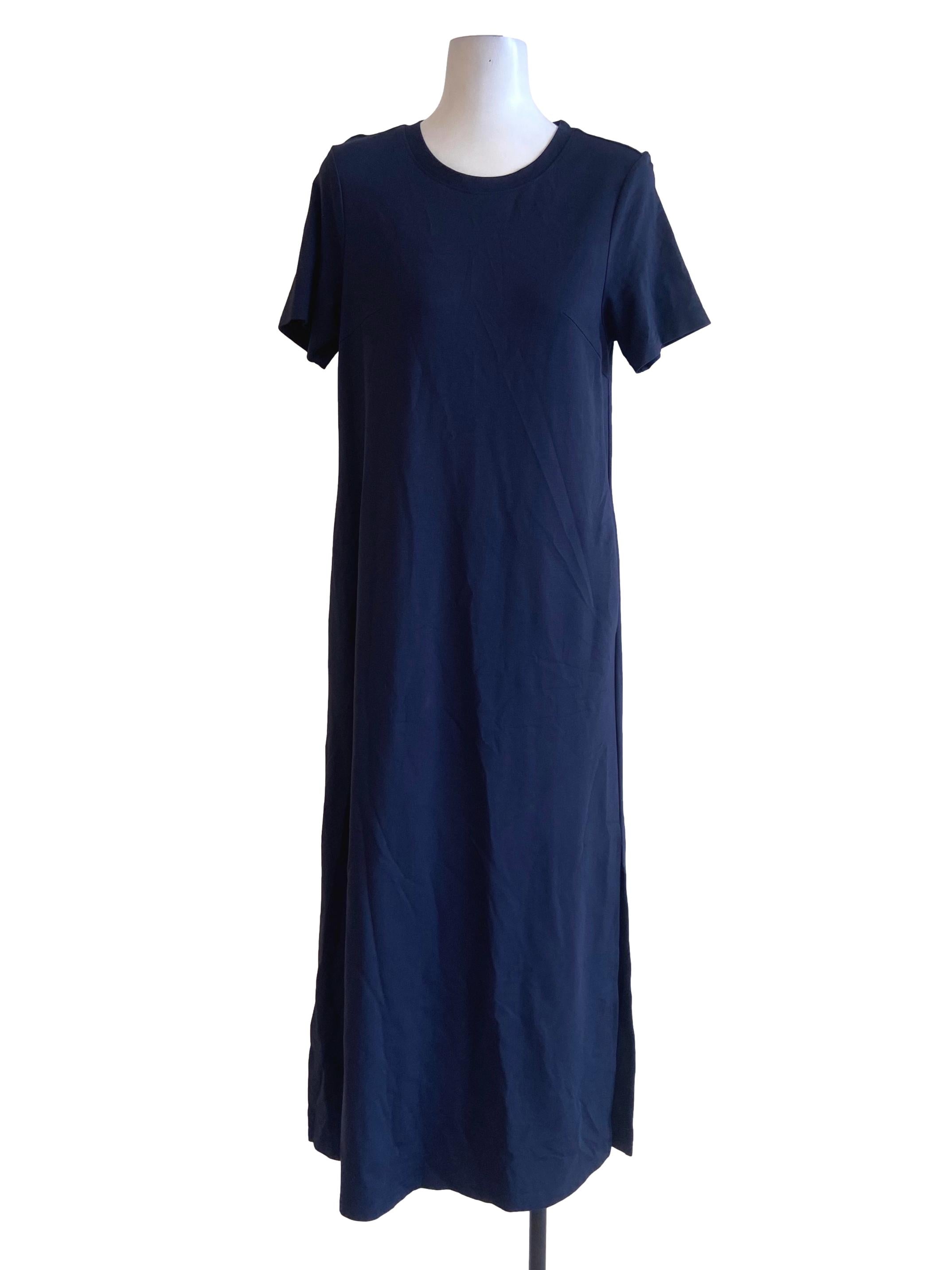 Denim Blue Slit Empire Dress