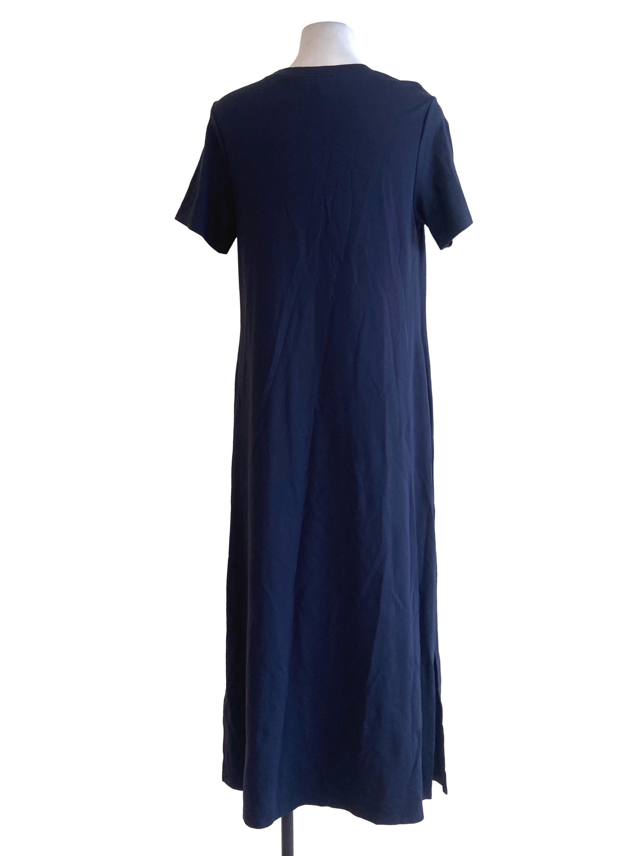 Denim Blue Slit Empire Dress
