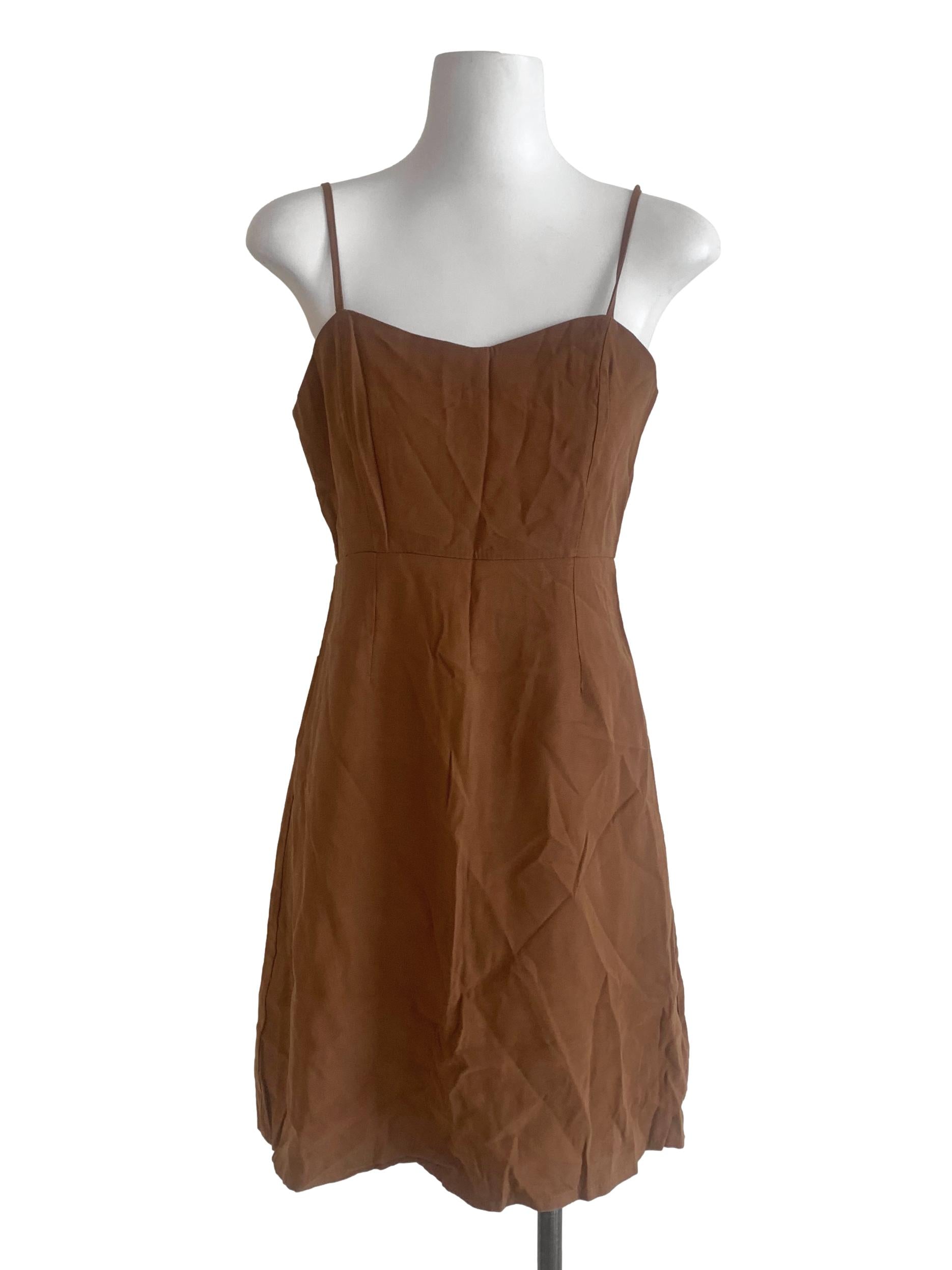 Pecan Brown A-Line Dress TEM
