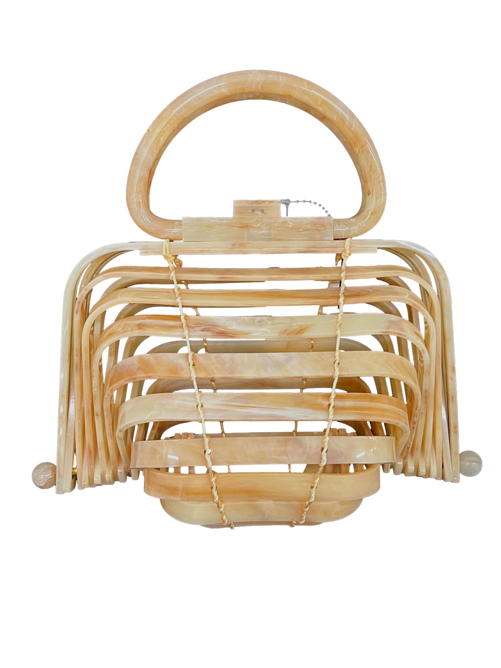 Butterscotch Abstract Acrylic Lilleth Bag
