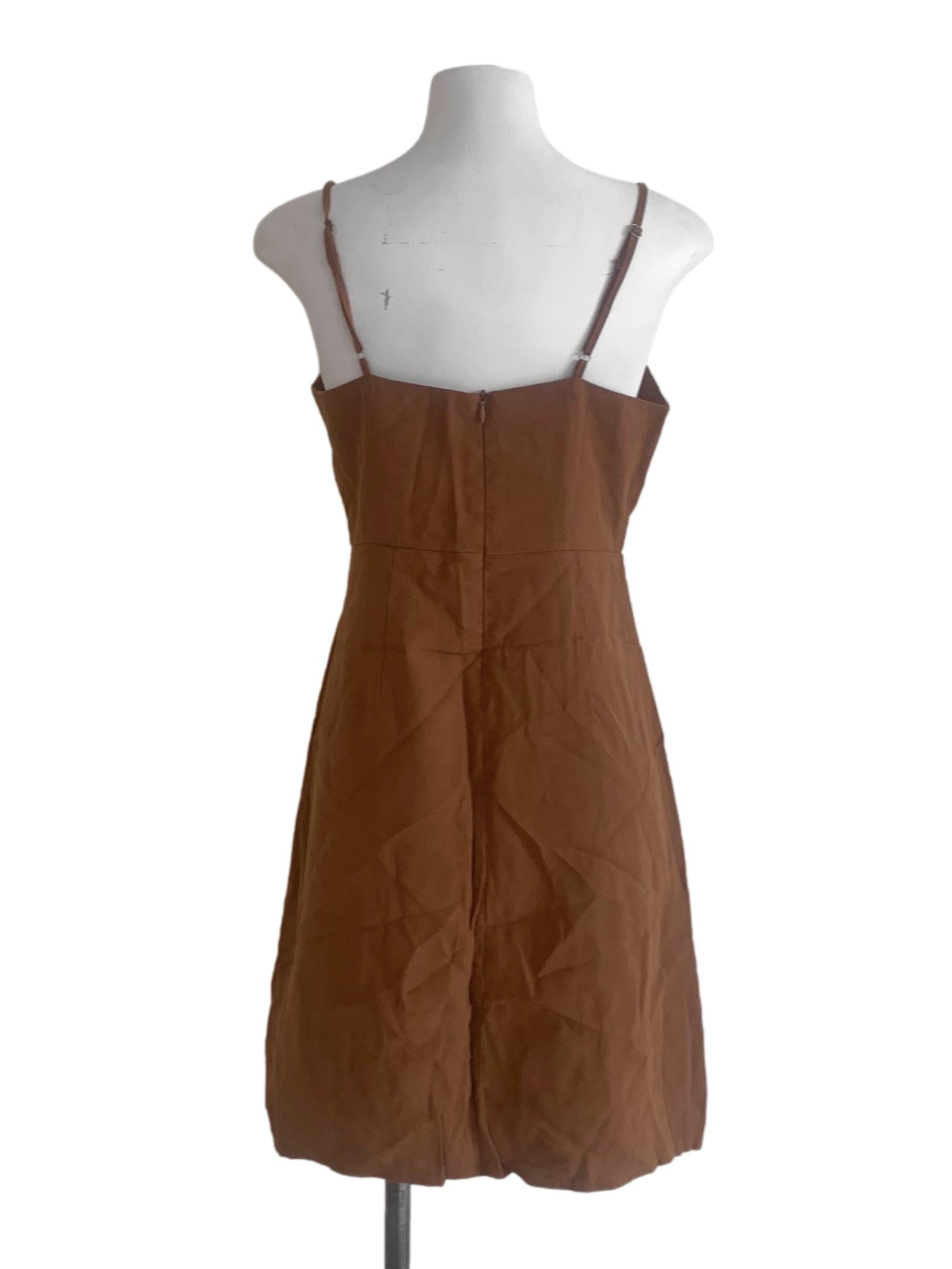 Pecan Brown A-Line Dress TEM