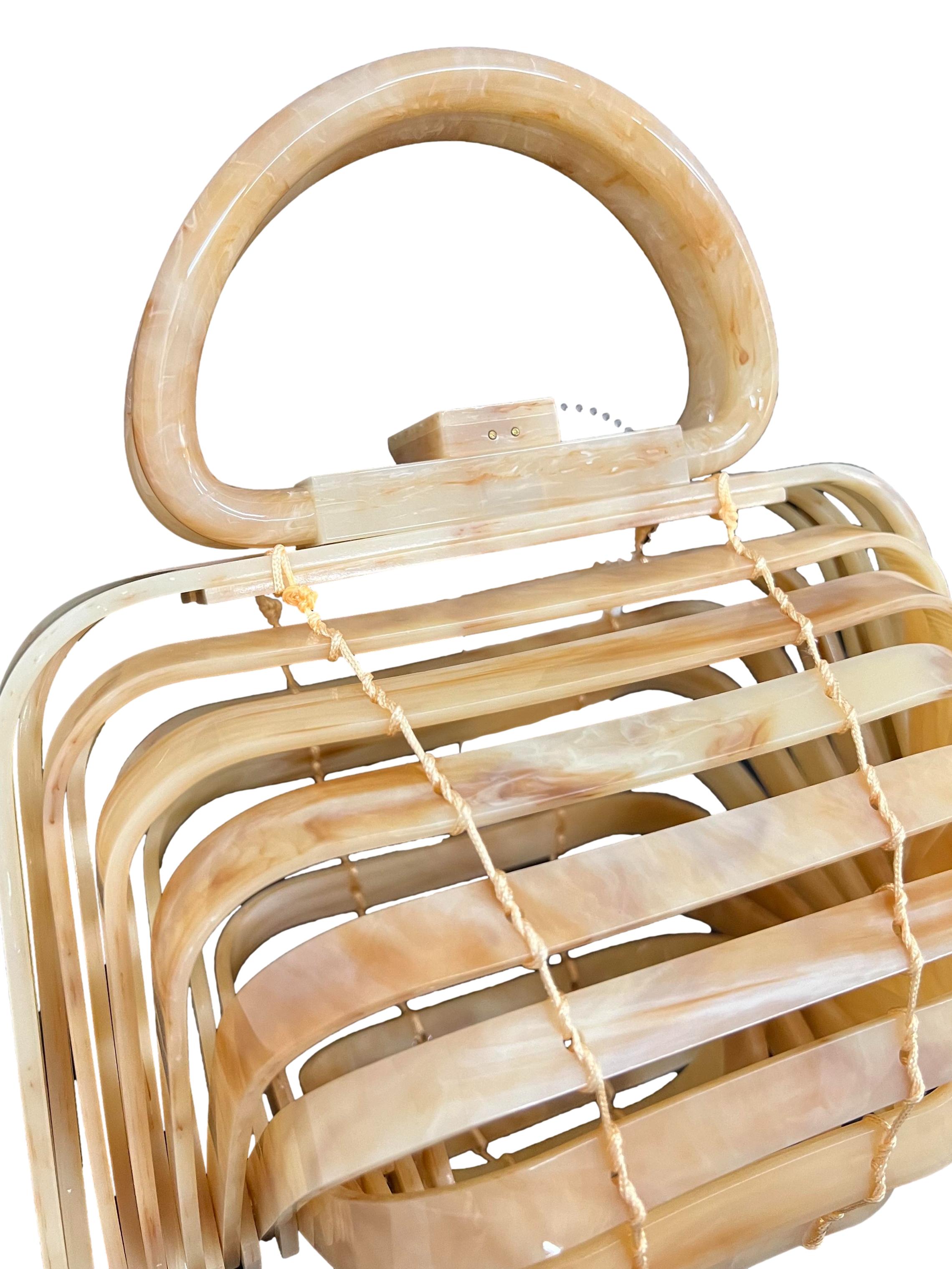 Butterscotch Abstract Acrylic Lilleth Bag