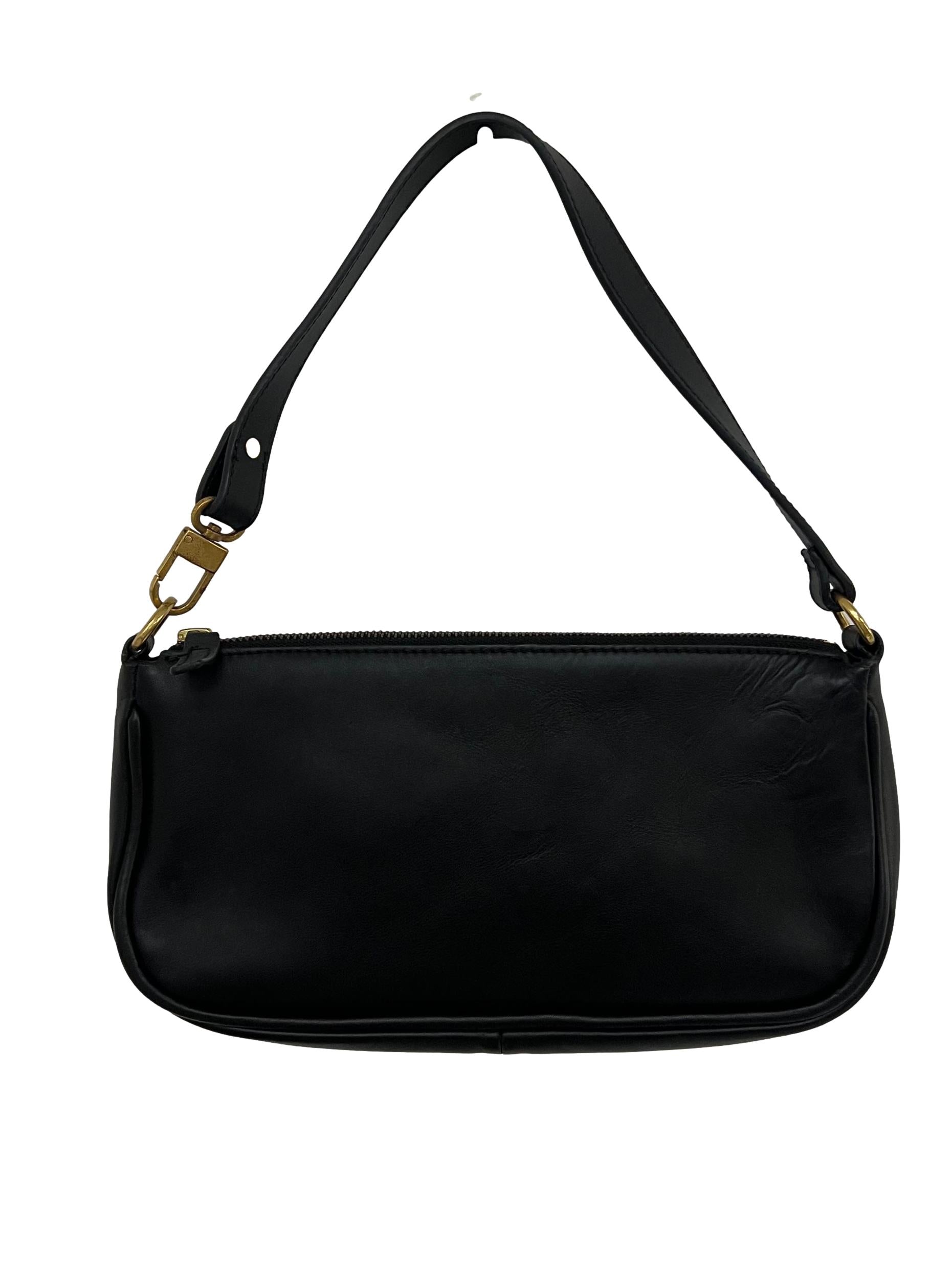 Black Leather Shoulder Bag