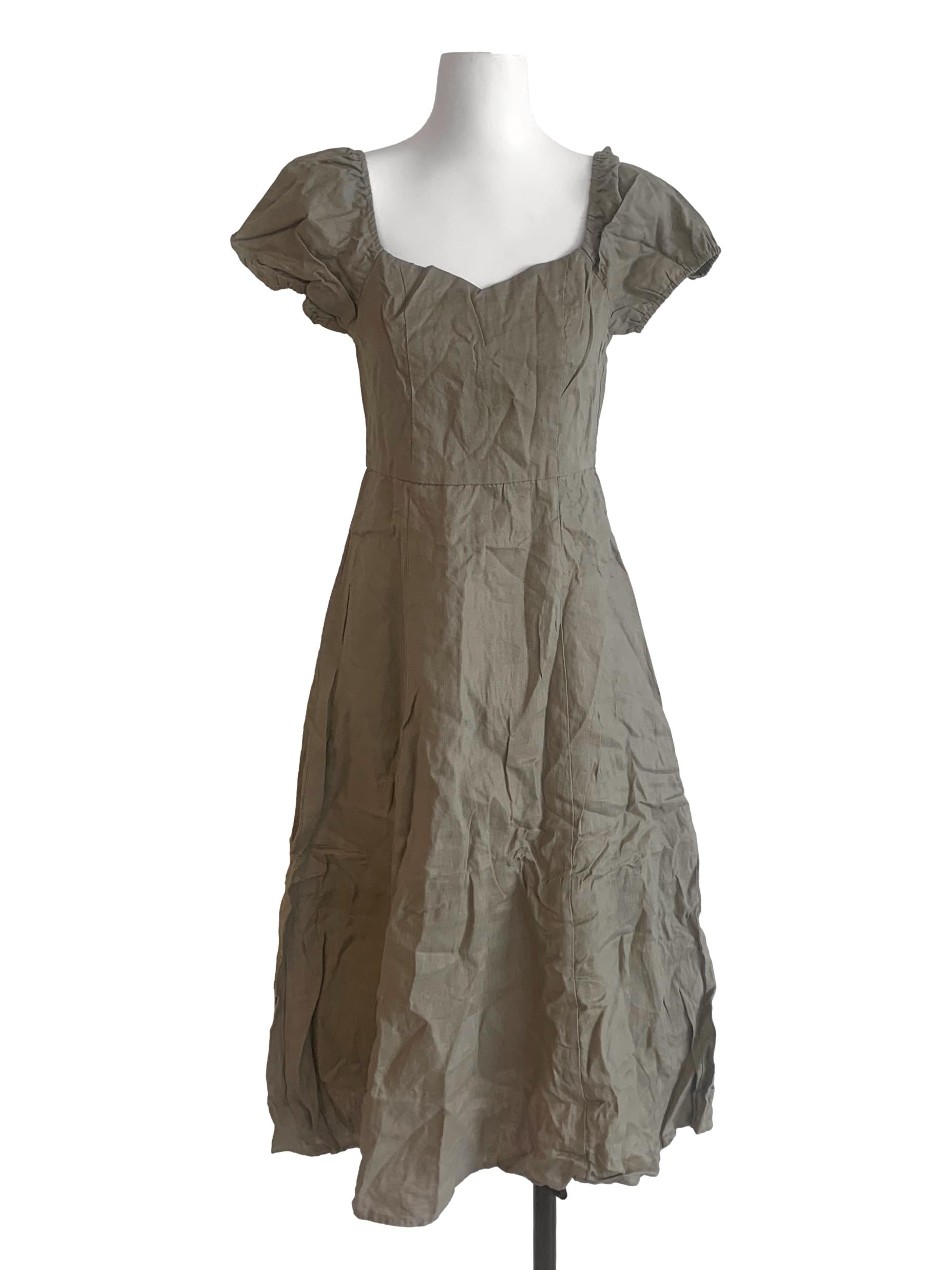 Peanut Brown Empire Dress TEM