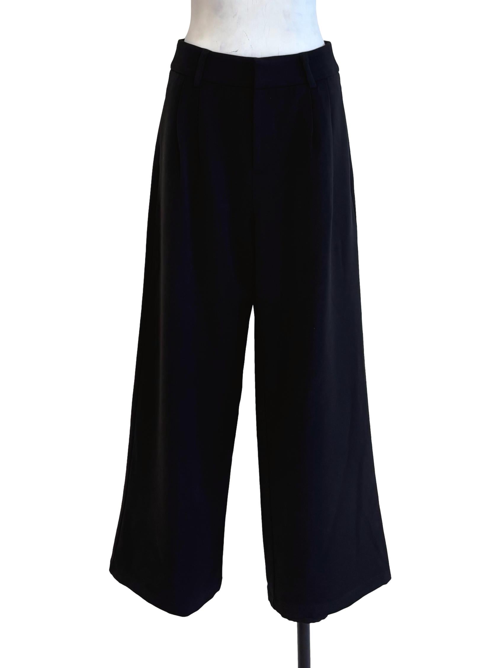Black Tailored Wide Pants