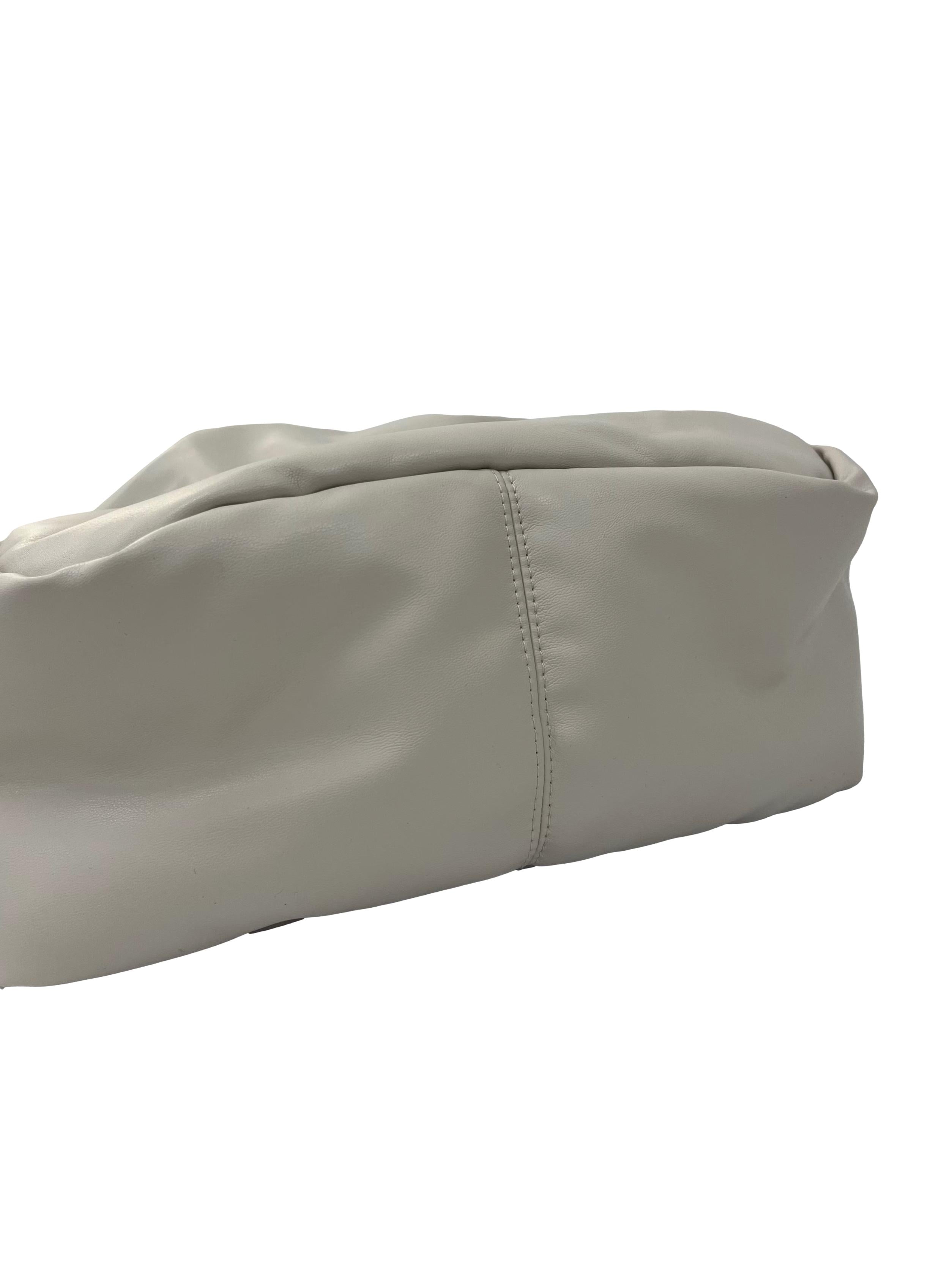 Cream Tote Bag With Drawstring Closure