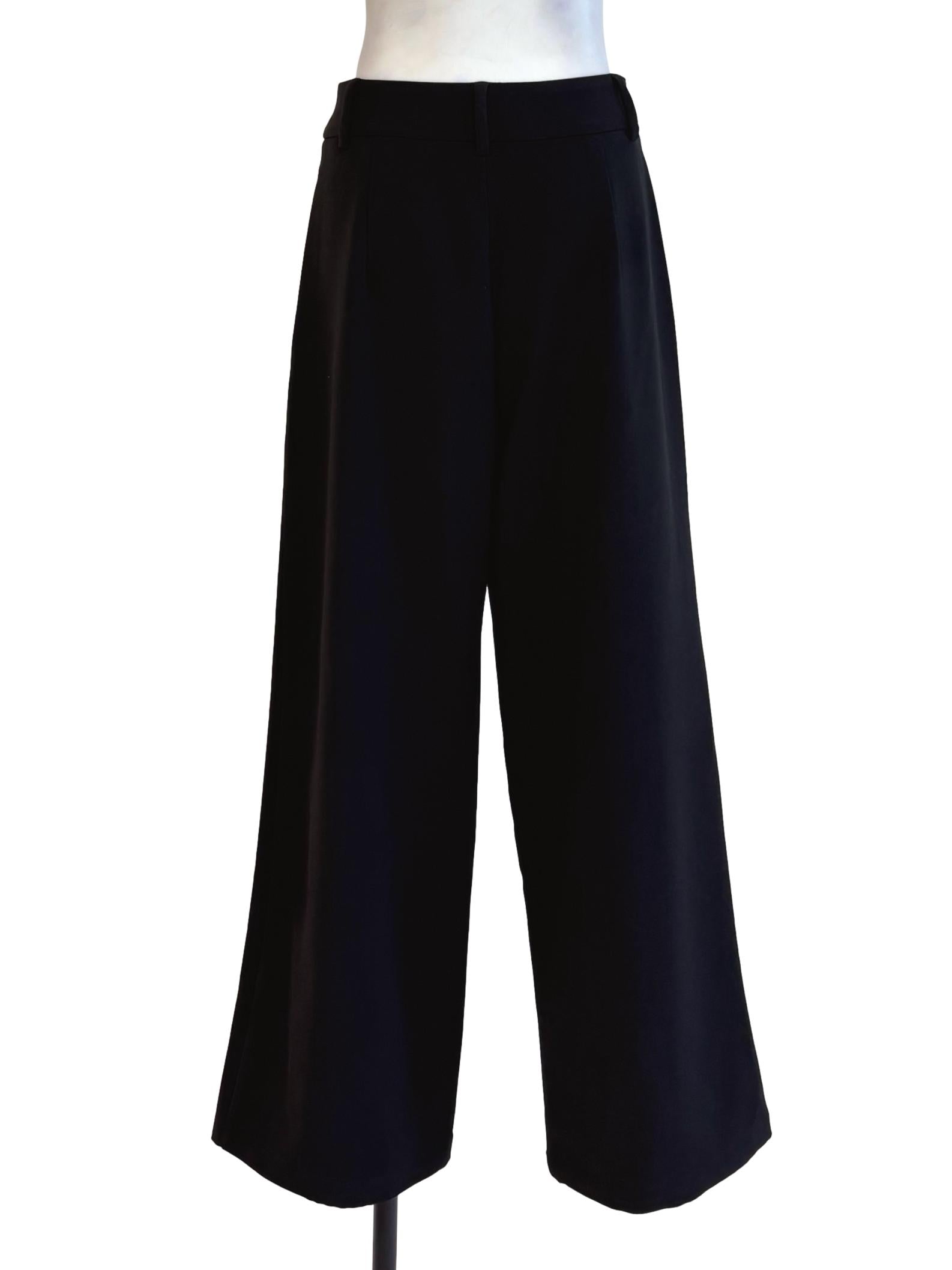 Black Tailored Wide Pants