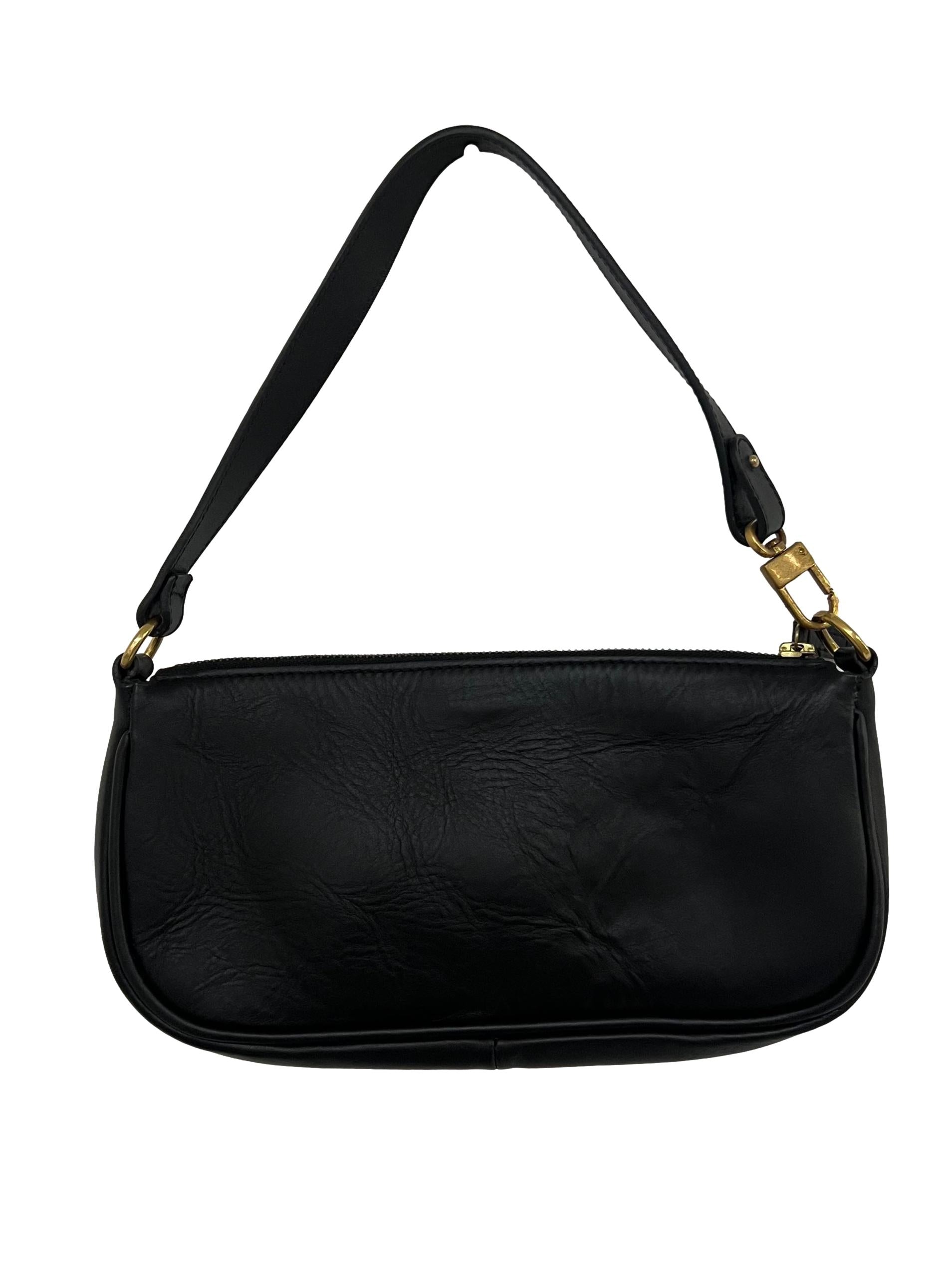 Black Leather Shoulder Bag