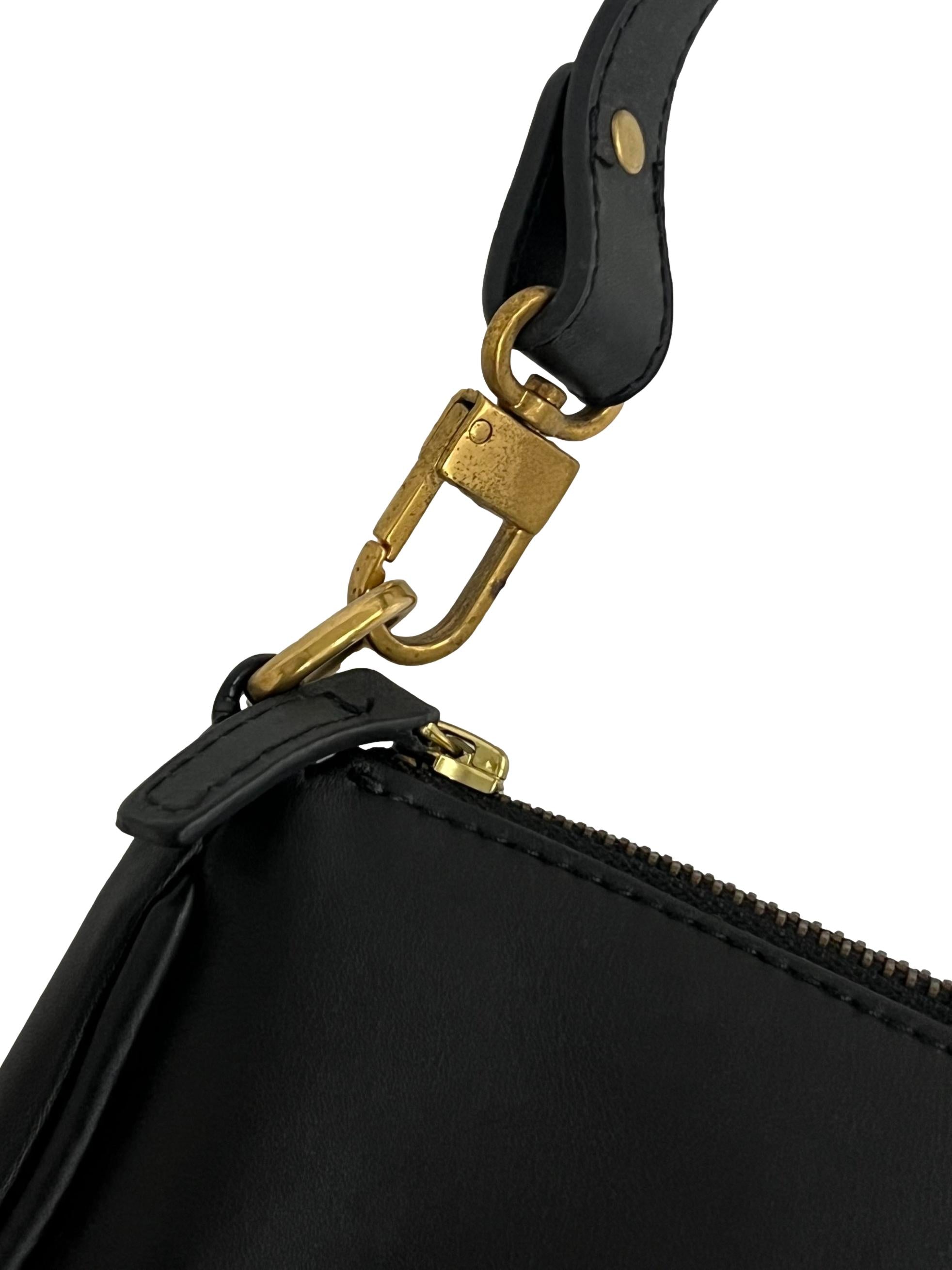 Black Leather Shoulder Bag