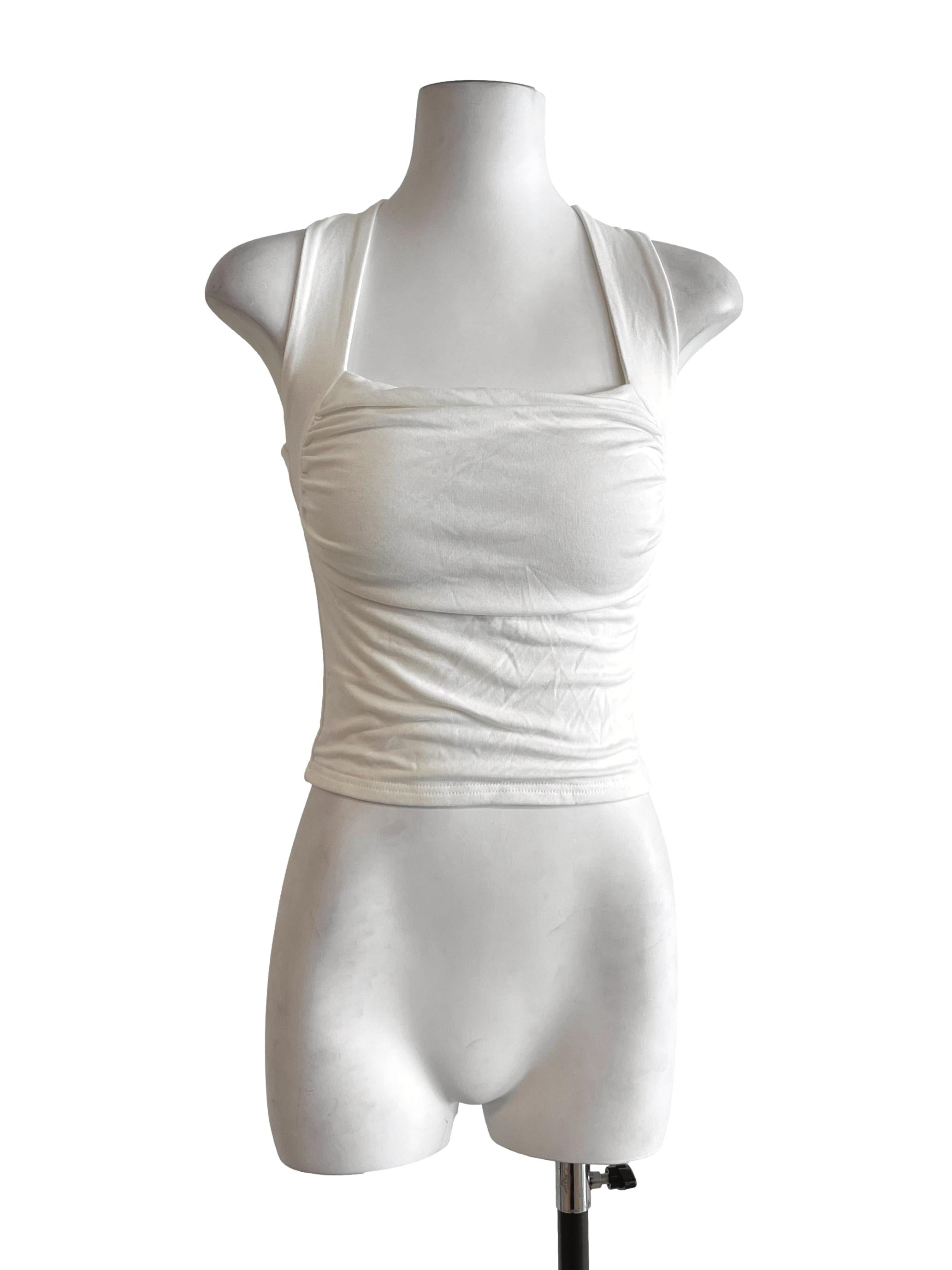 Pear White Halter Strap Top