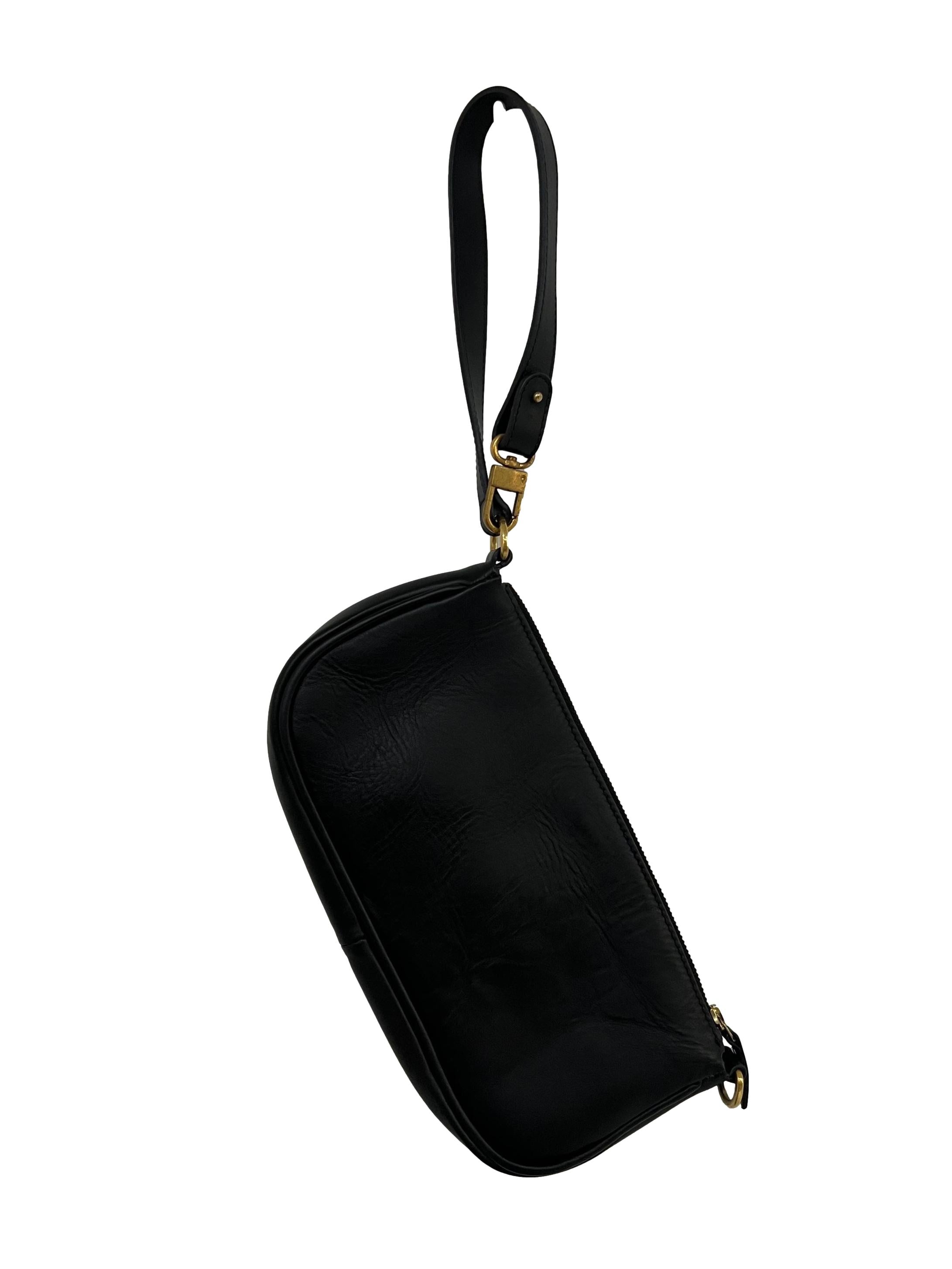 Black Leather Shoulder Bag