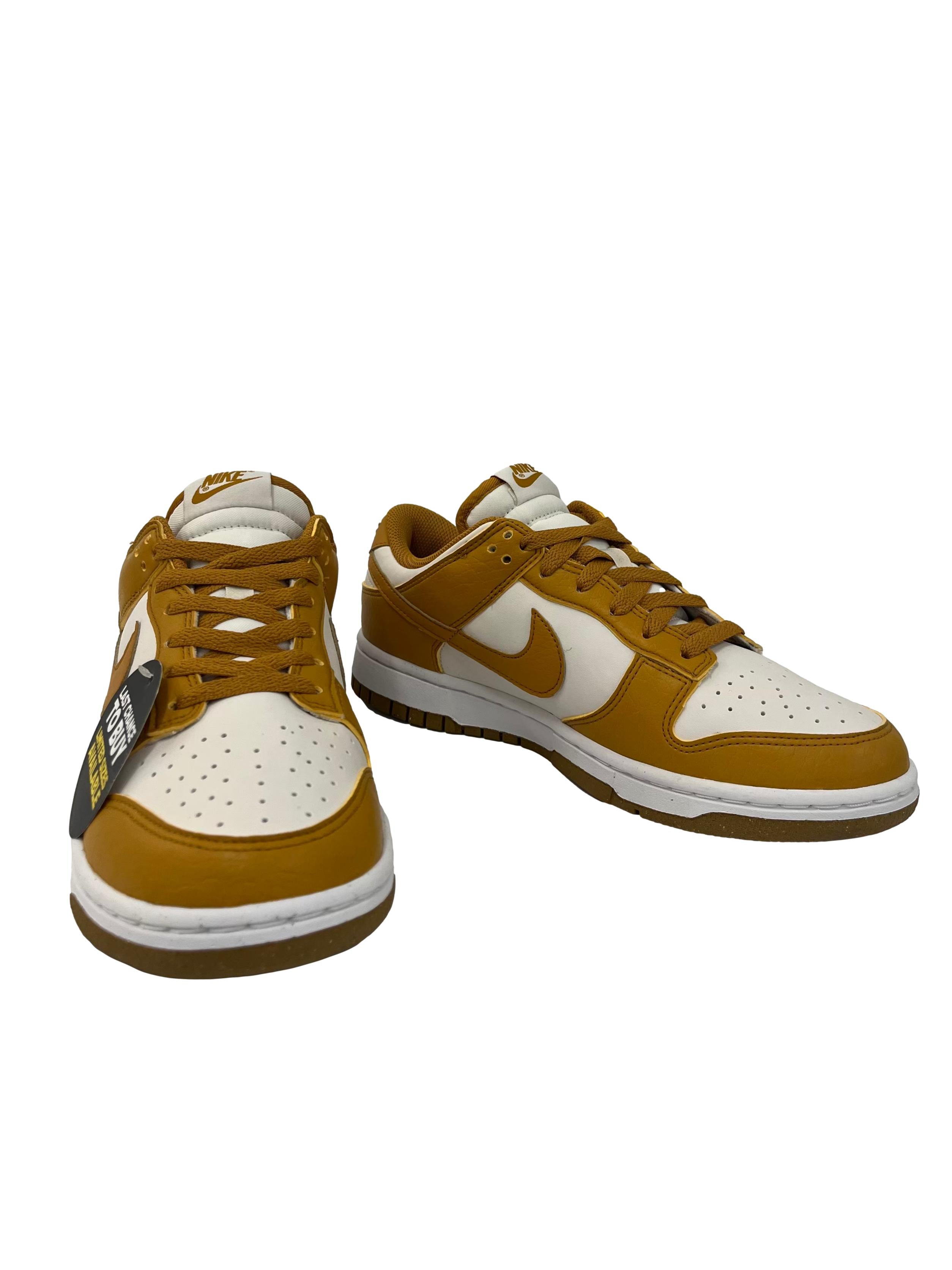 Dunk Low Next Nature Phantom Gold Suede White Sneakers