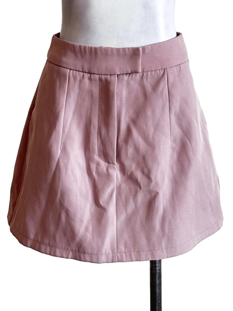 Blush Pink Plain Skorts