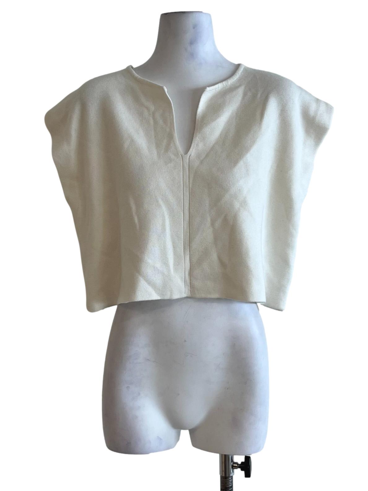 White V-Neckline Blouse