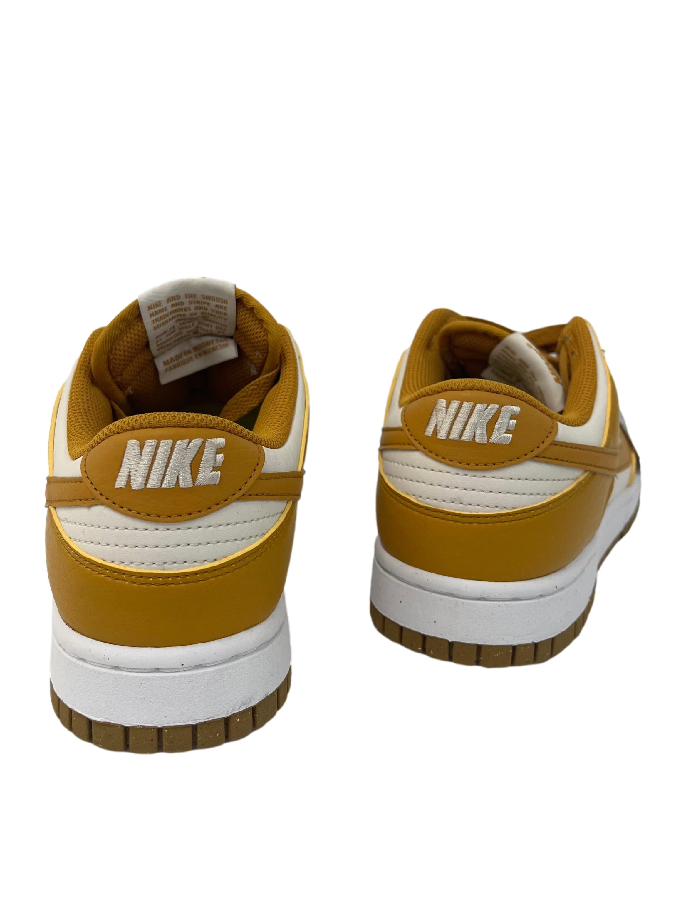 Dunk Low Next Nature Phantom Gold Suede White Sneakers