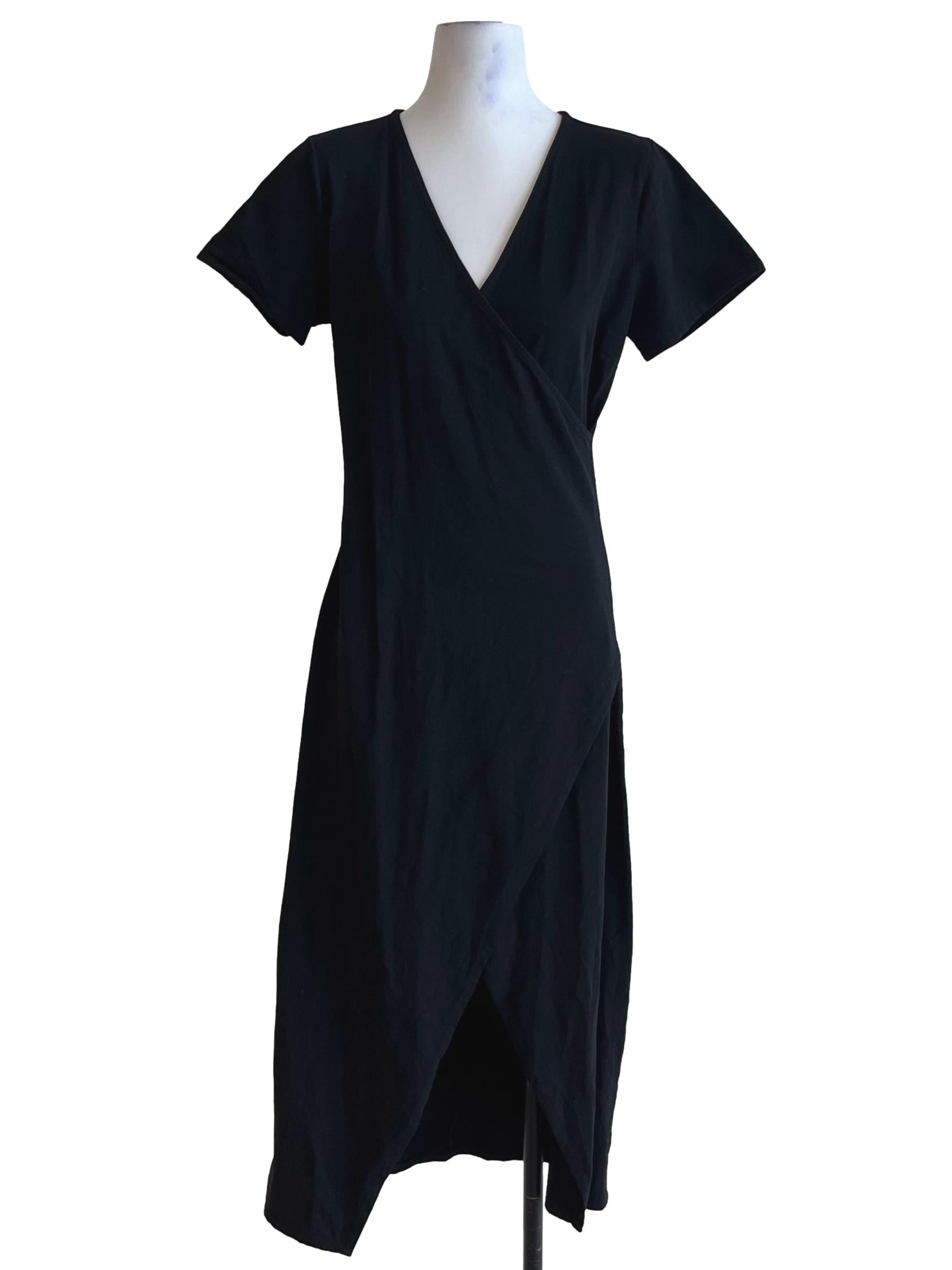Black V-Neckline Empire Dress