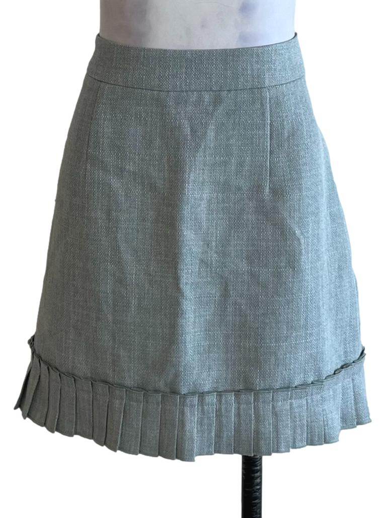 Teal Blue High-Waisted Mini Skirt