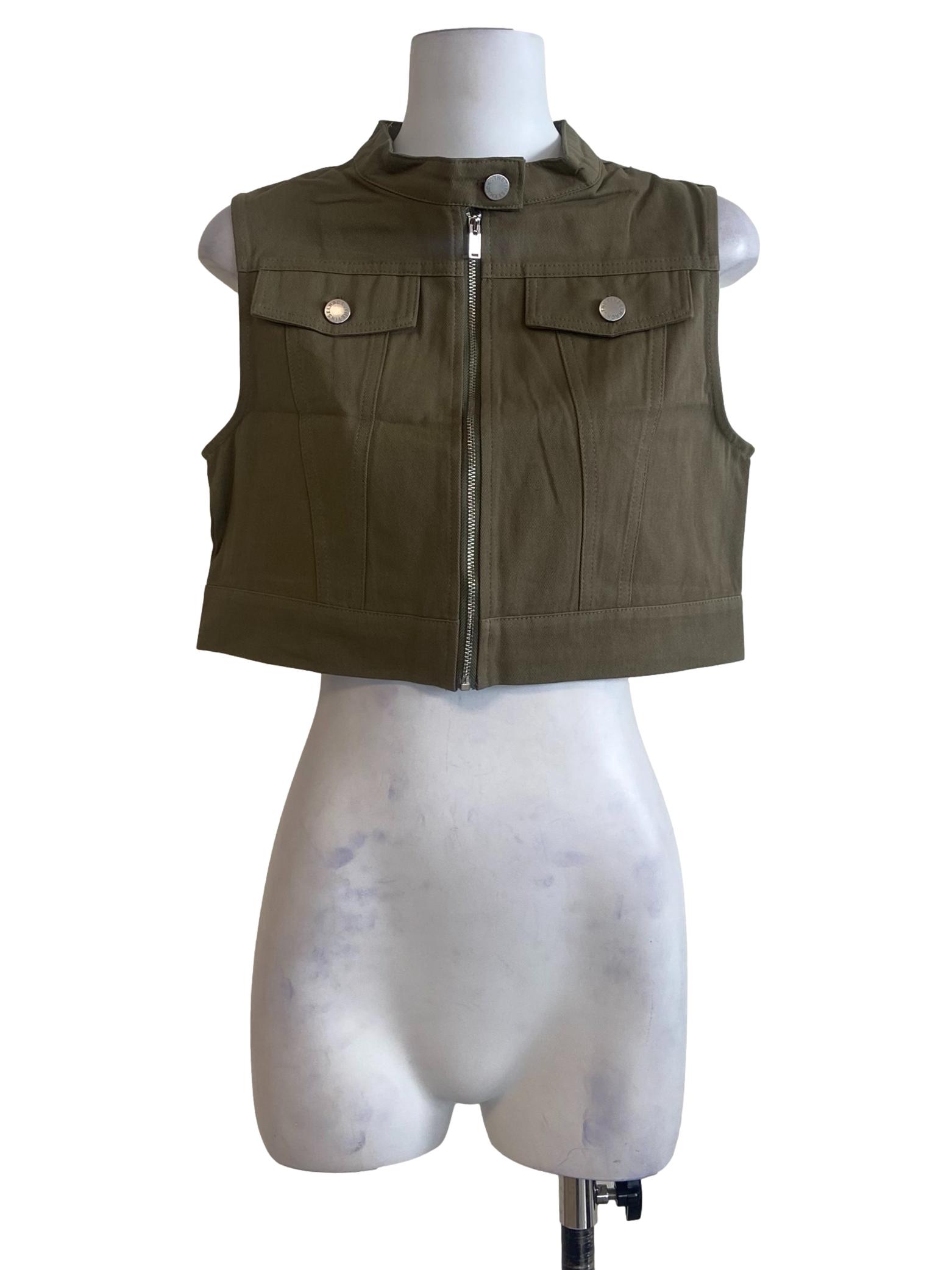 Green Zenia Utility Vest Top
