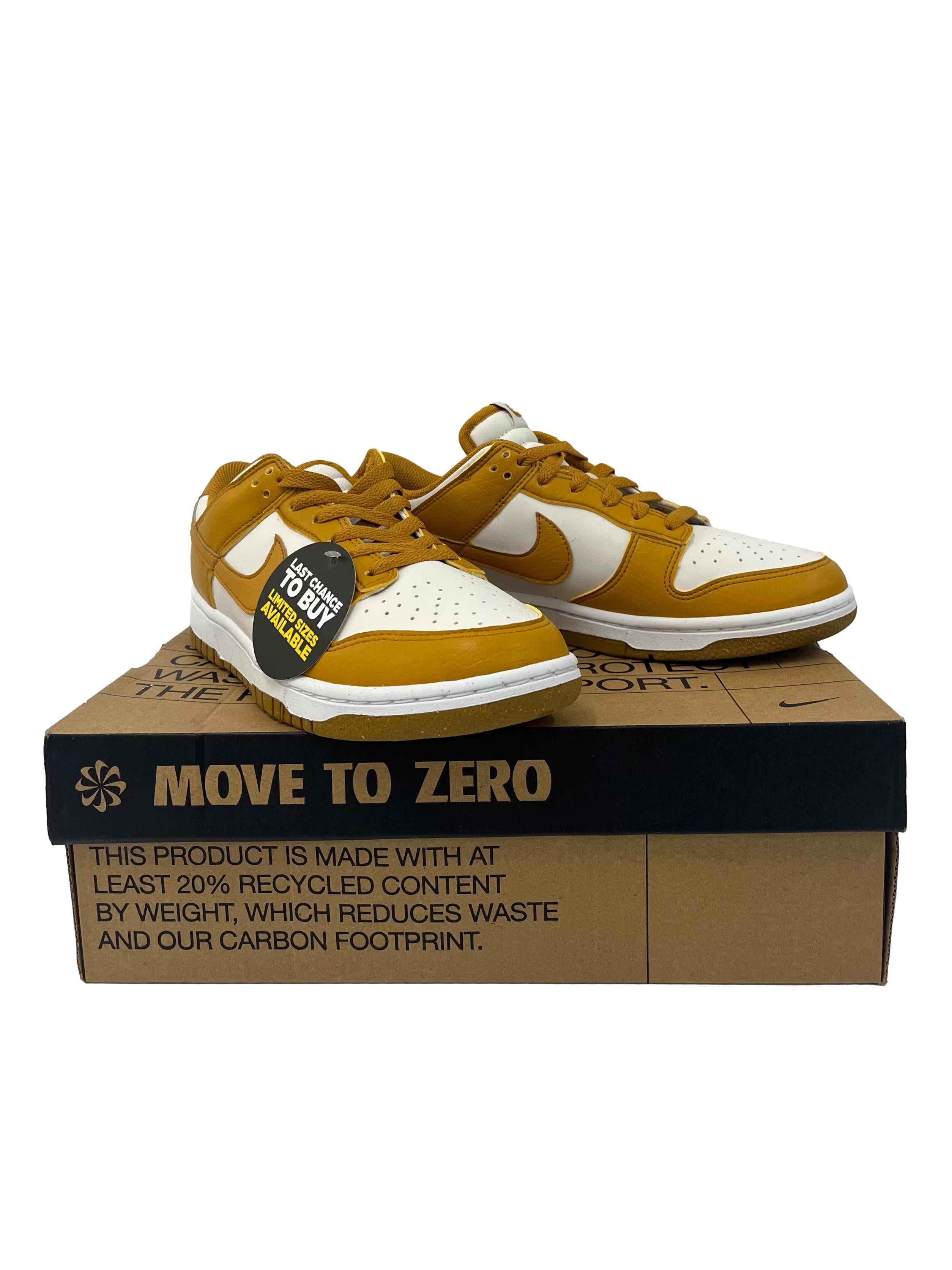 Dunk Low Next Nature Phantom Gold Suede White Sneakers