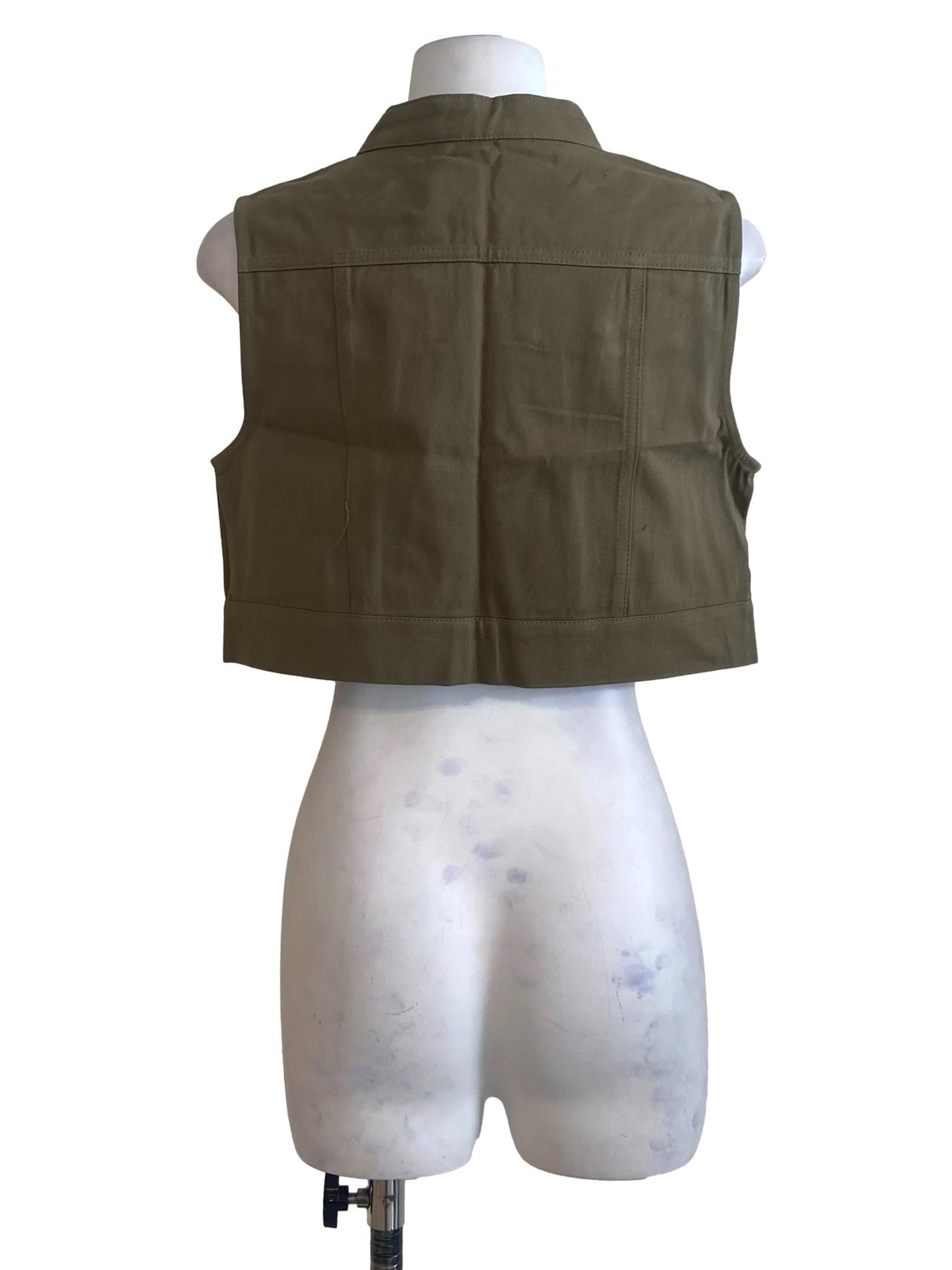 Green Zenia Utility Vest Top