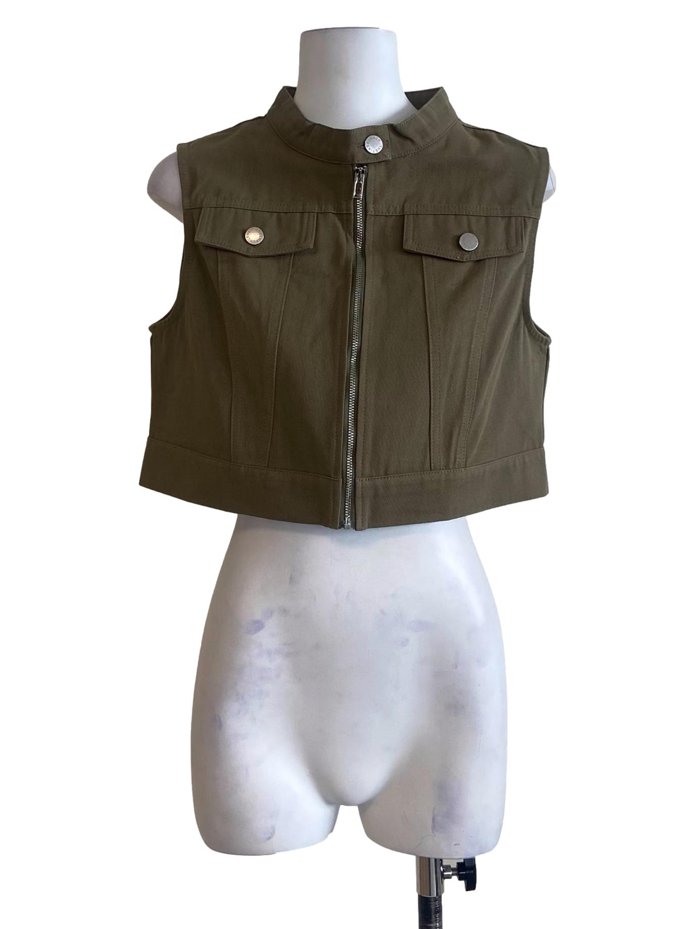 Green Zenia Utility Vest Top