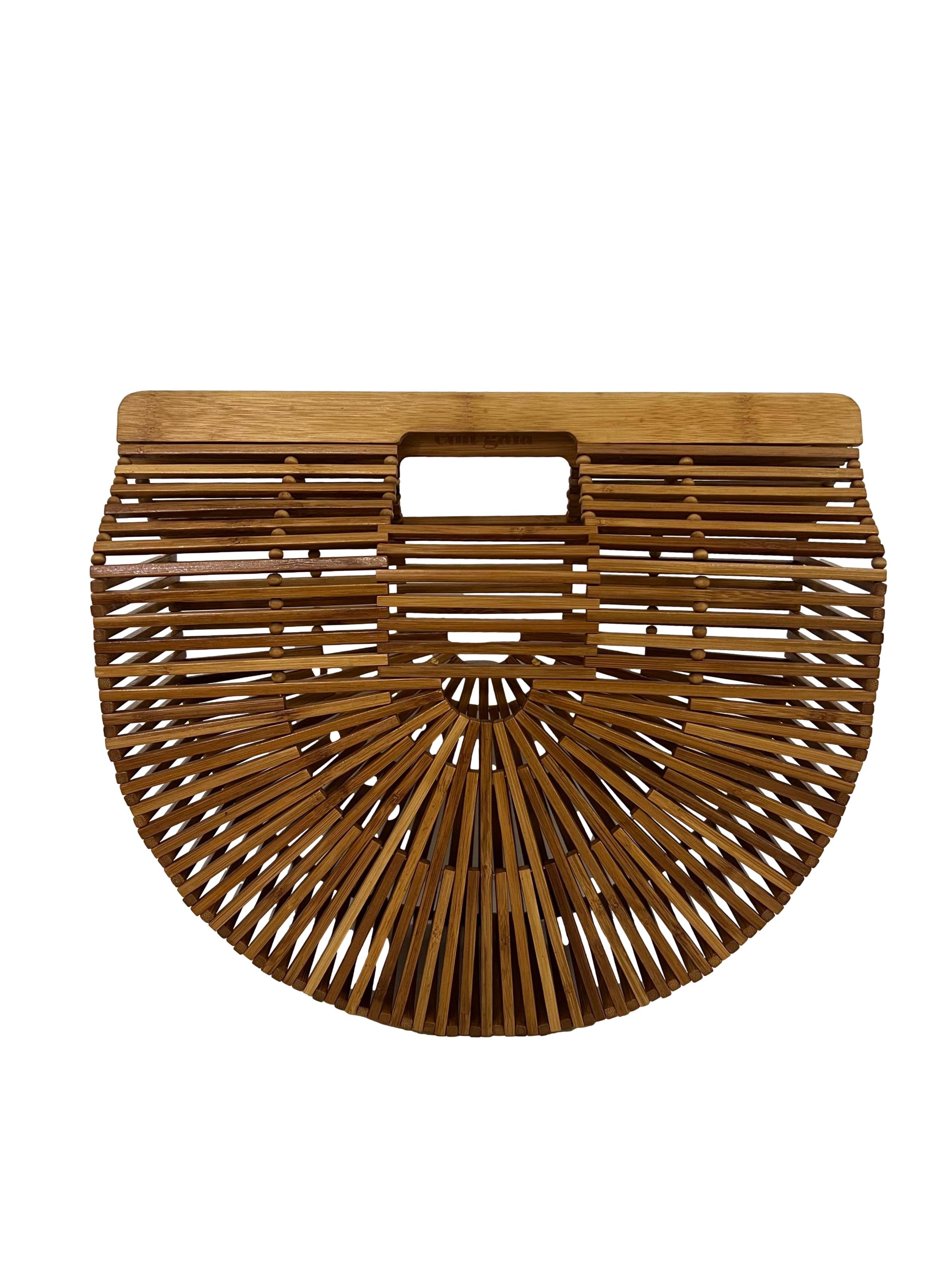 Brown Natural Gaia's Ark Bamboo Clutch