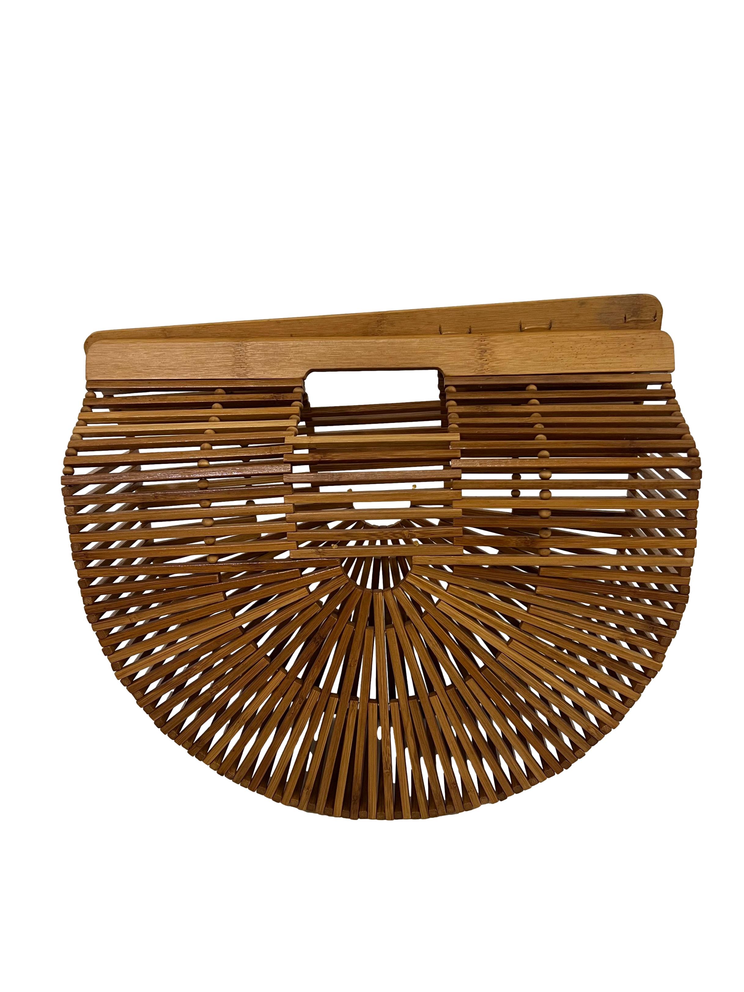 Brown Natural Gaia's Ark Bamboo Clutch