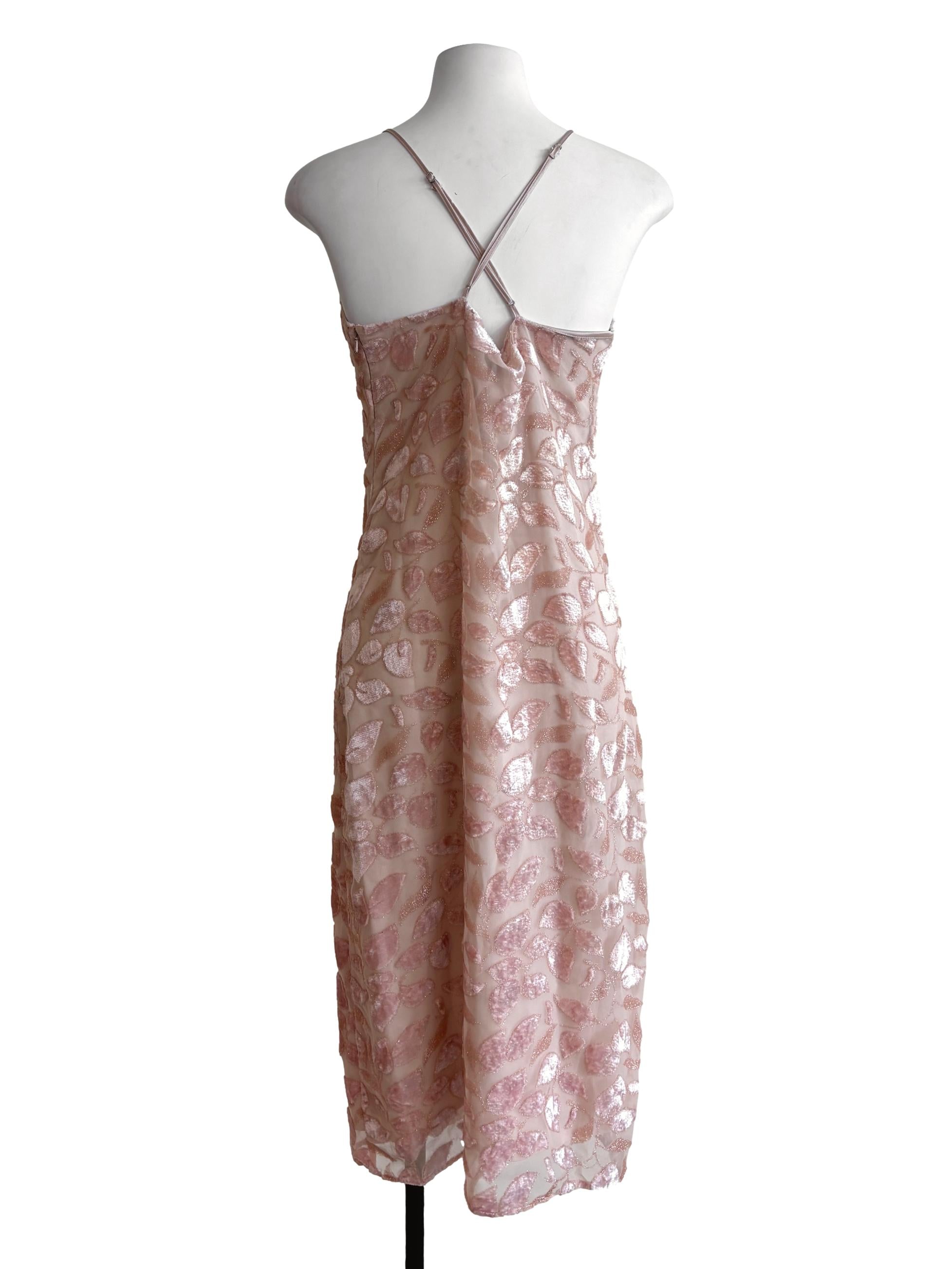 Sepia Pink Velvet Slip Dress
