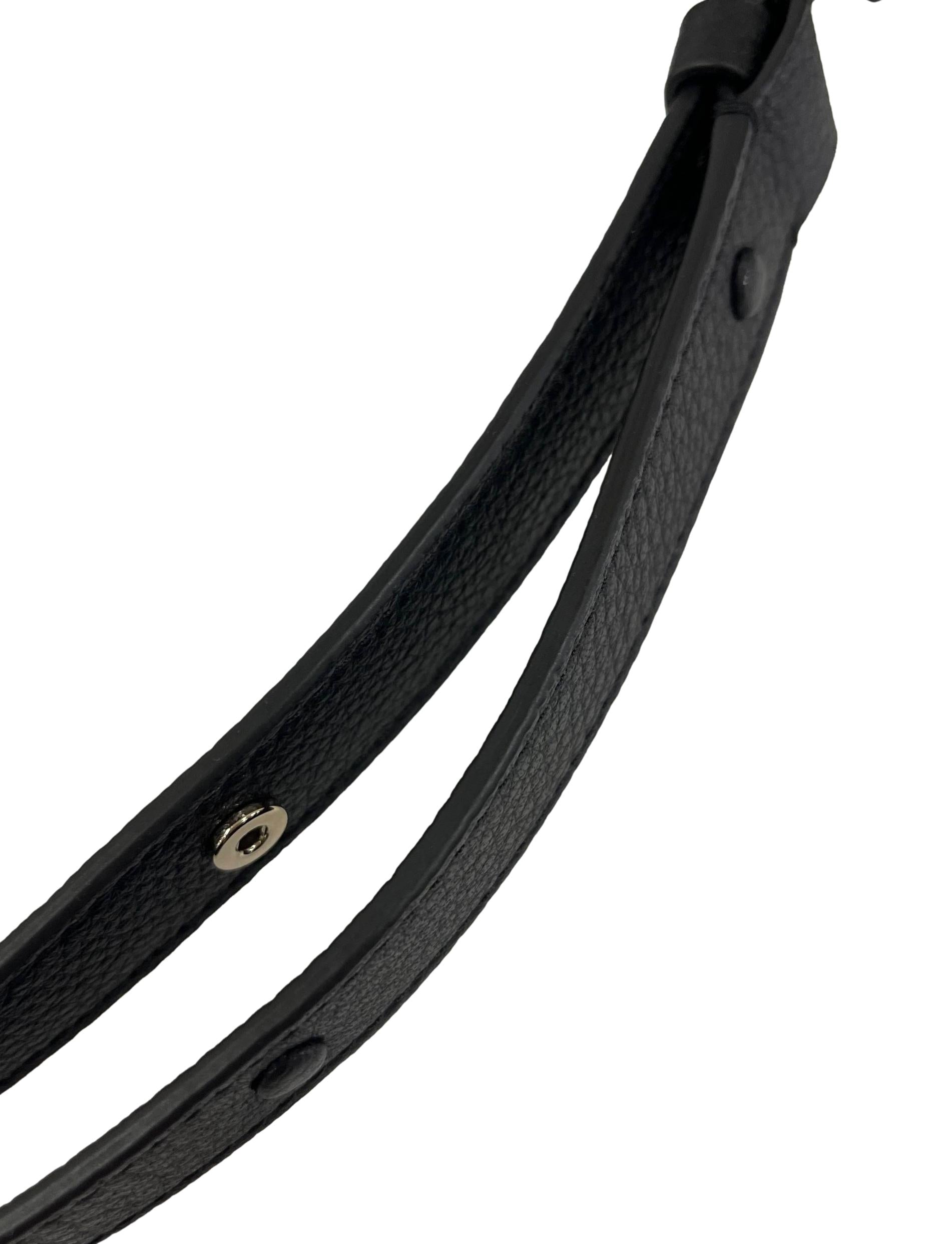 Black Leather Pebbled Leather Small Bucket Bag CSN