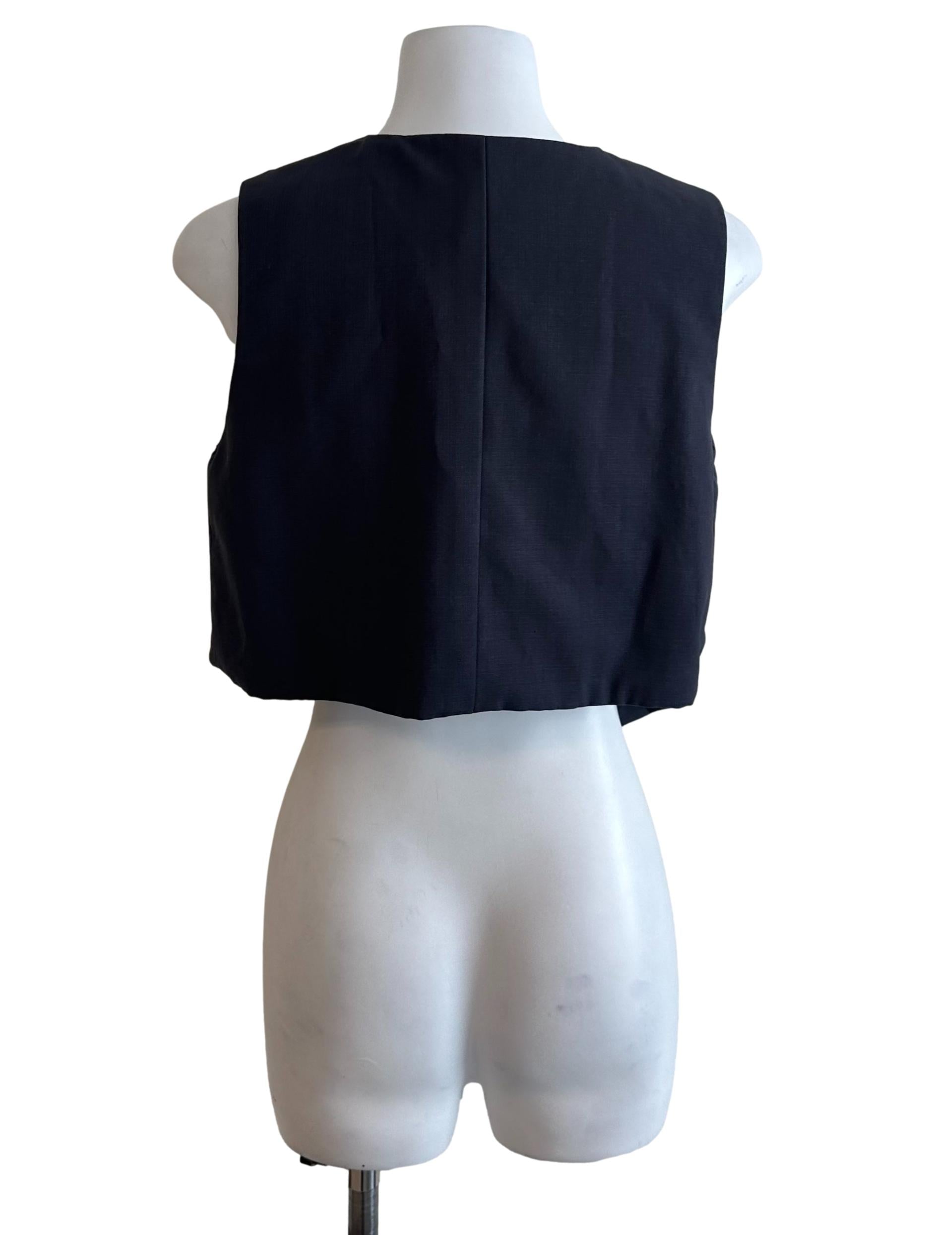 Graphite Grey V Neck Asymmetric Vest