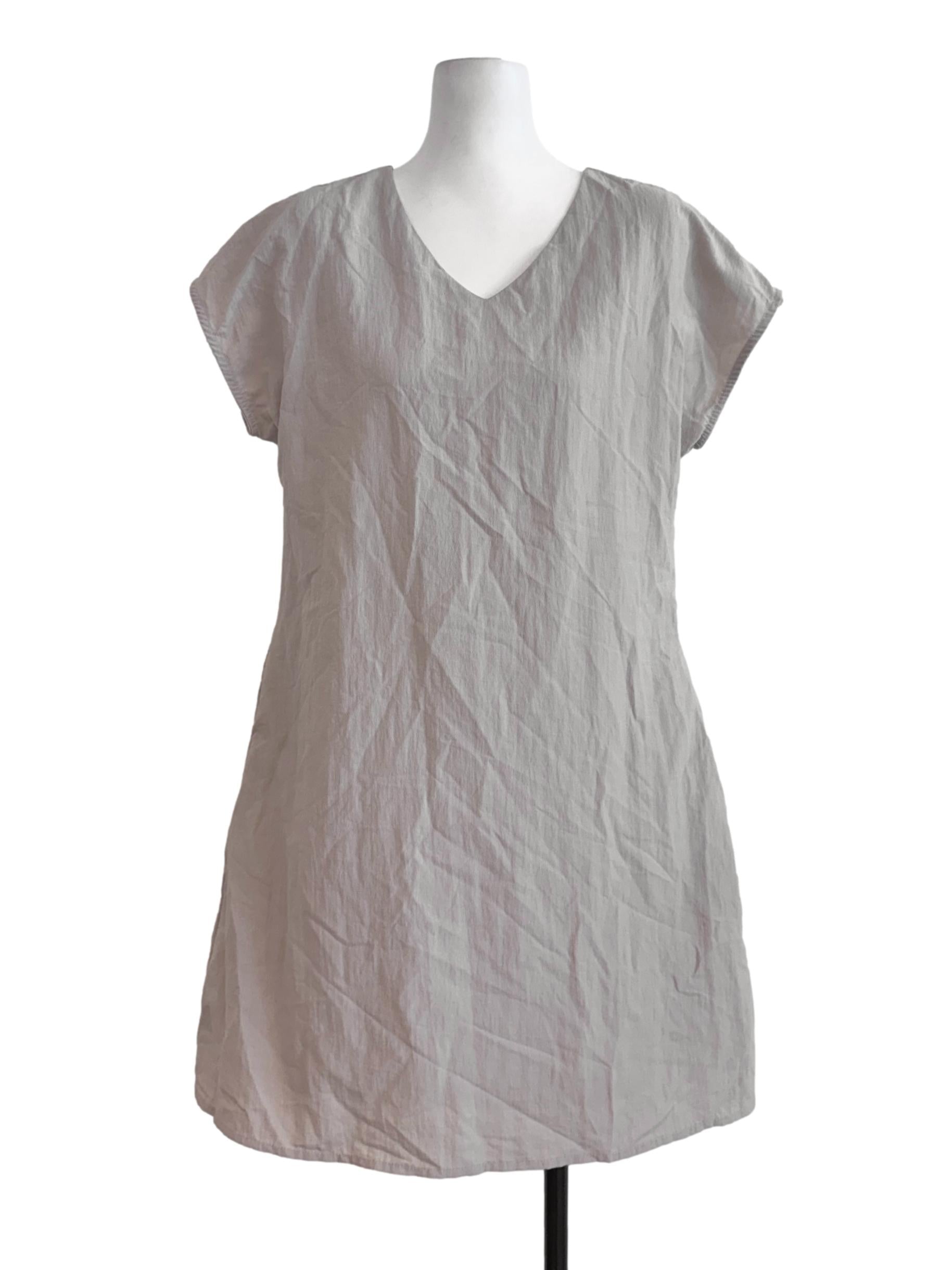 Tortilla Brown V Neck Shift Dress