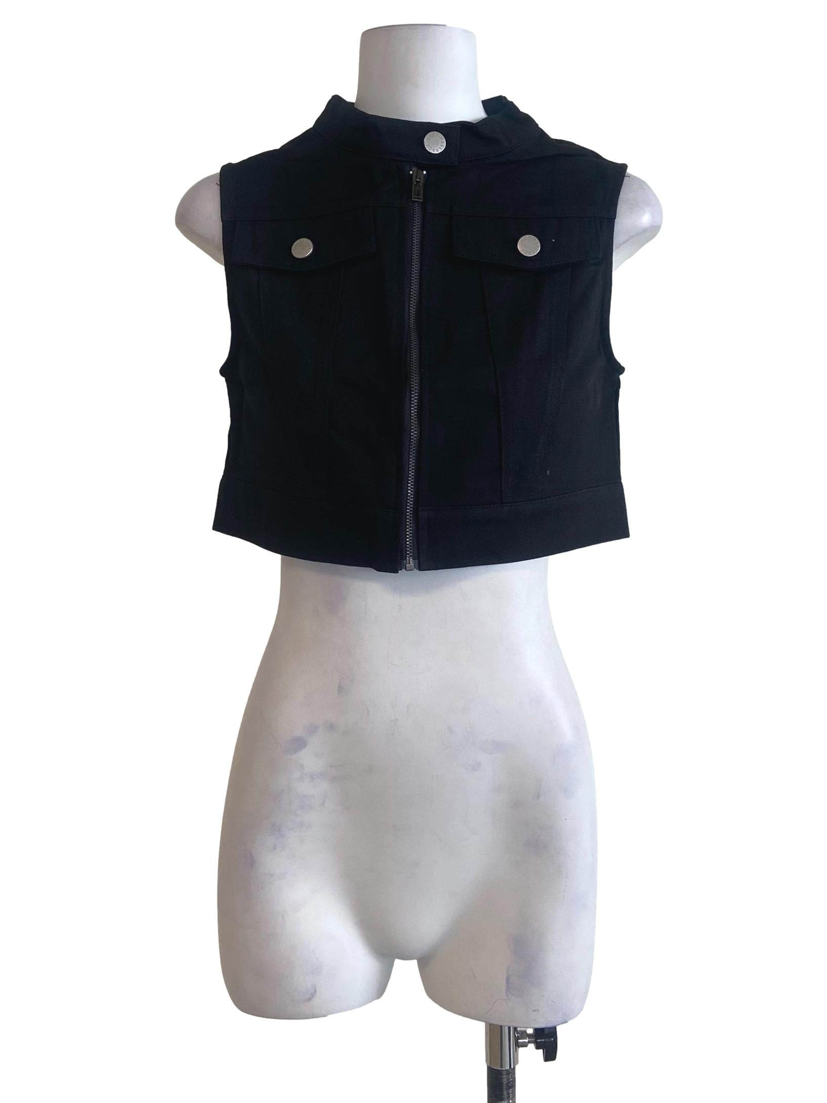 Black Zenia Utility Vest Top