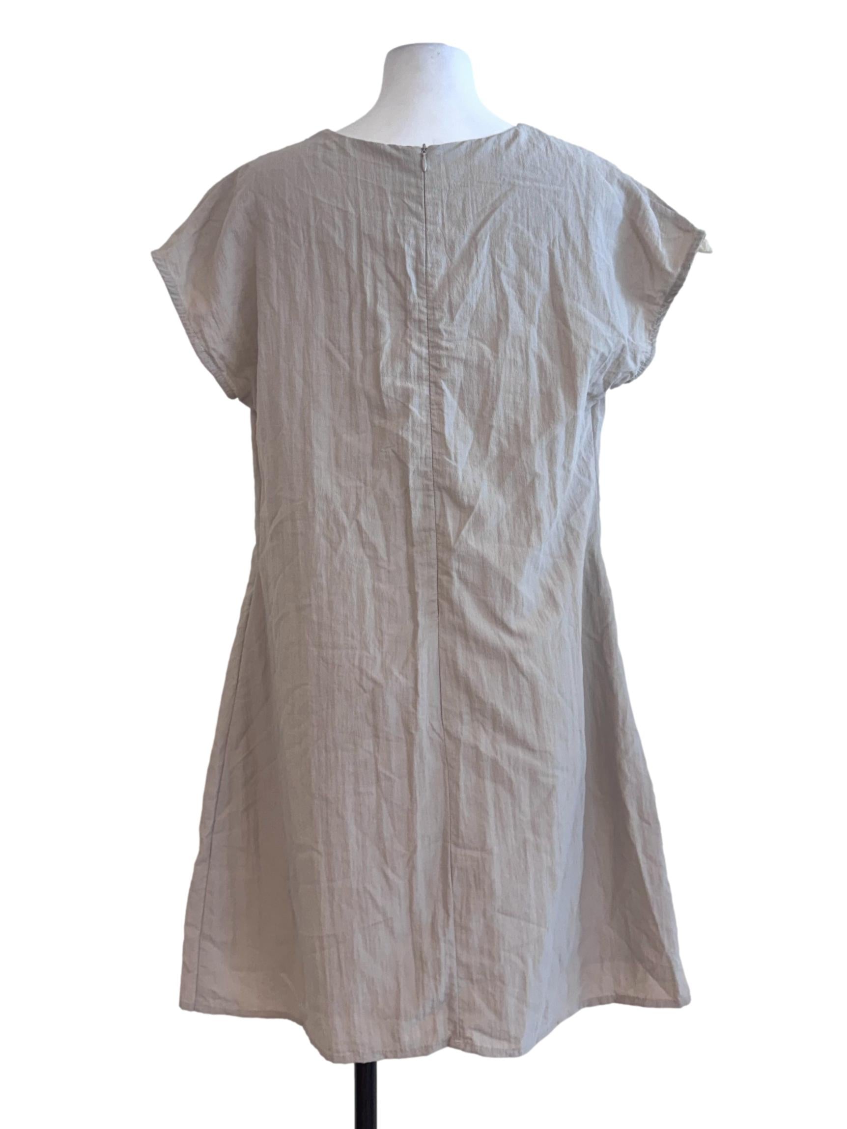 Tortilla Brown V Neck Shift Dress