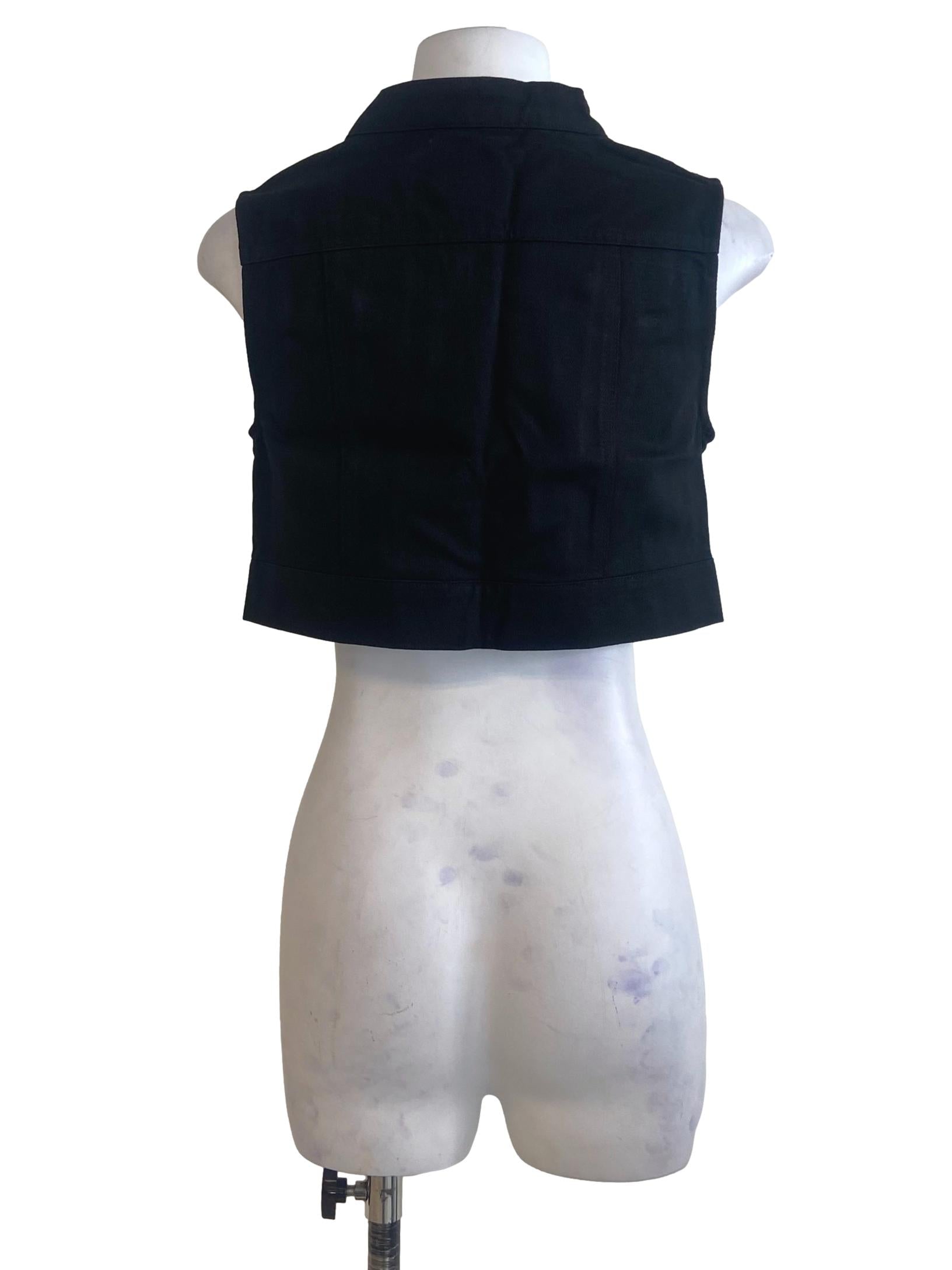 Black Zenia Utility Vest Top