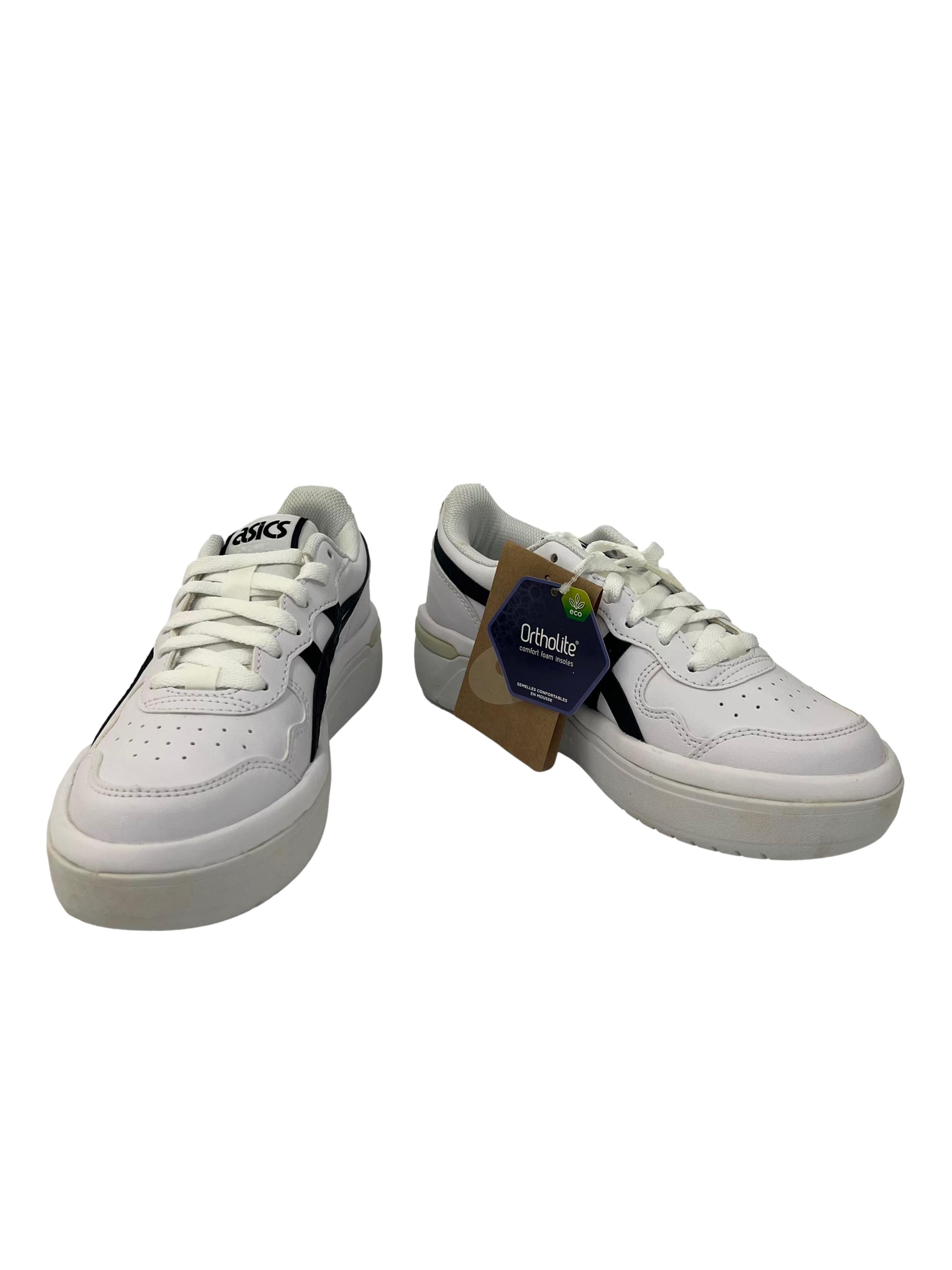 White Sneakers With Black Details