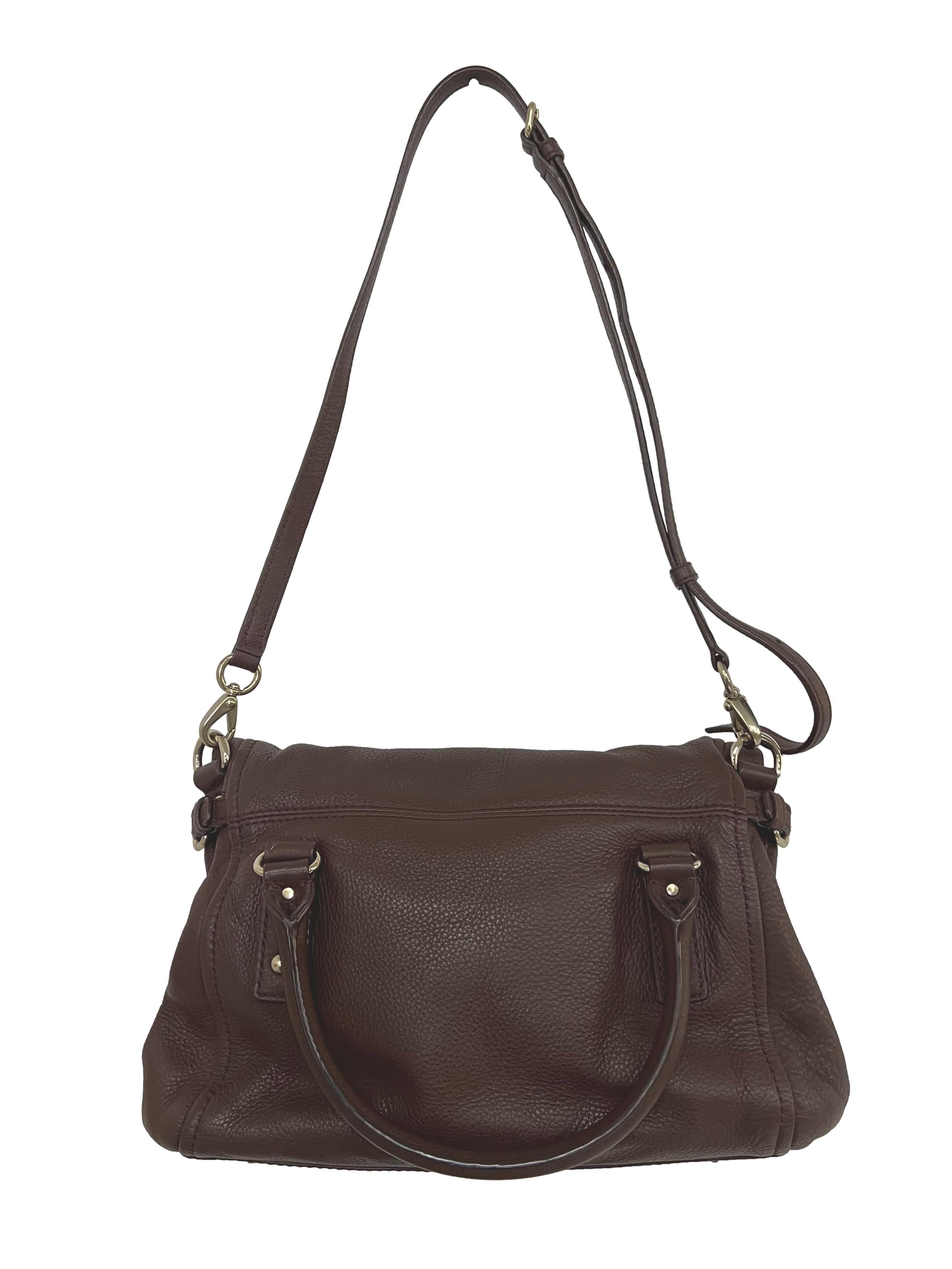 Brown PU Leather Handbag