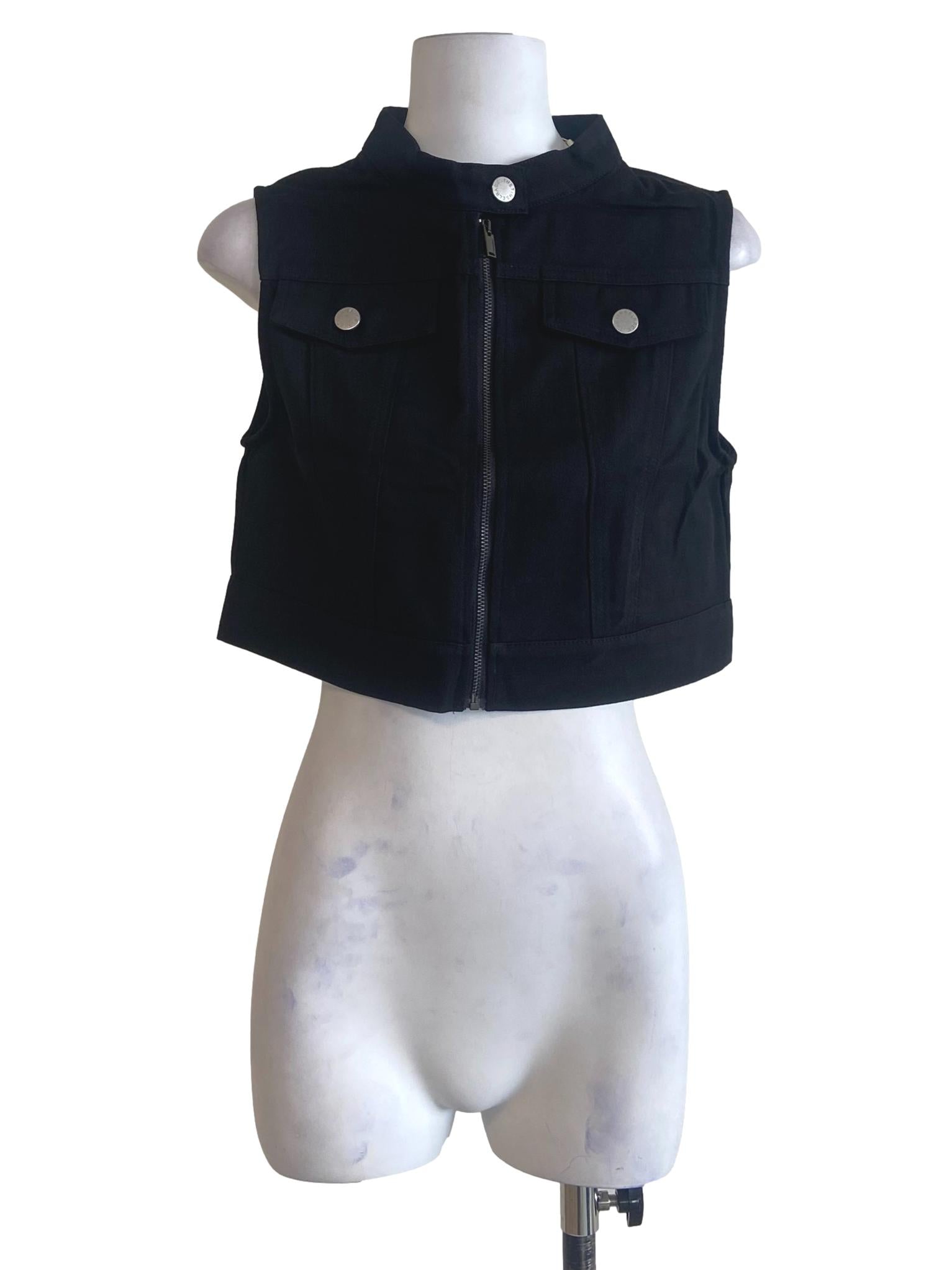 Black Zenia Utility Vest Top