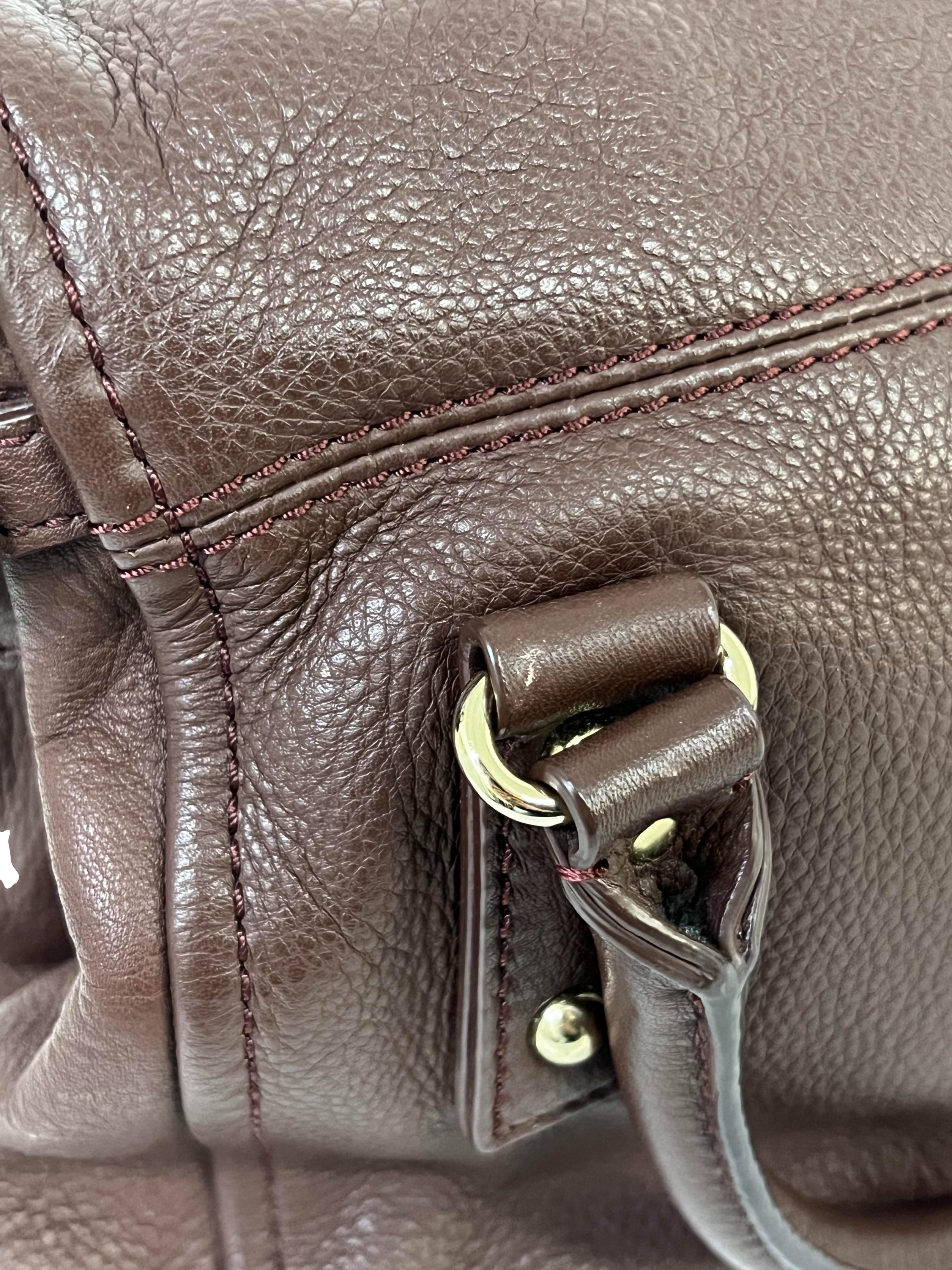 Brown PU Leather Handbag