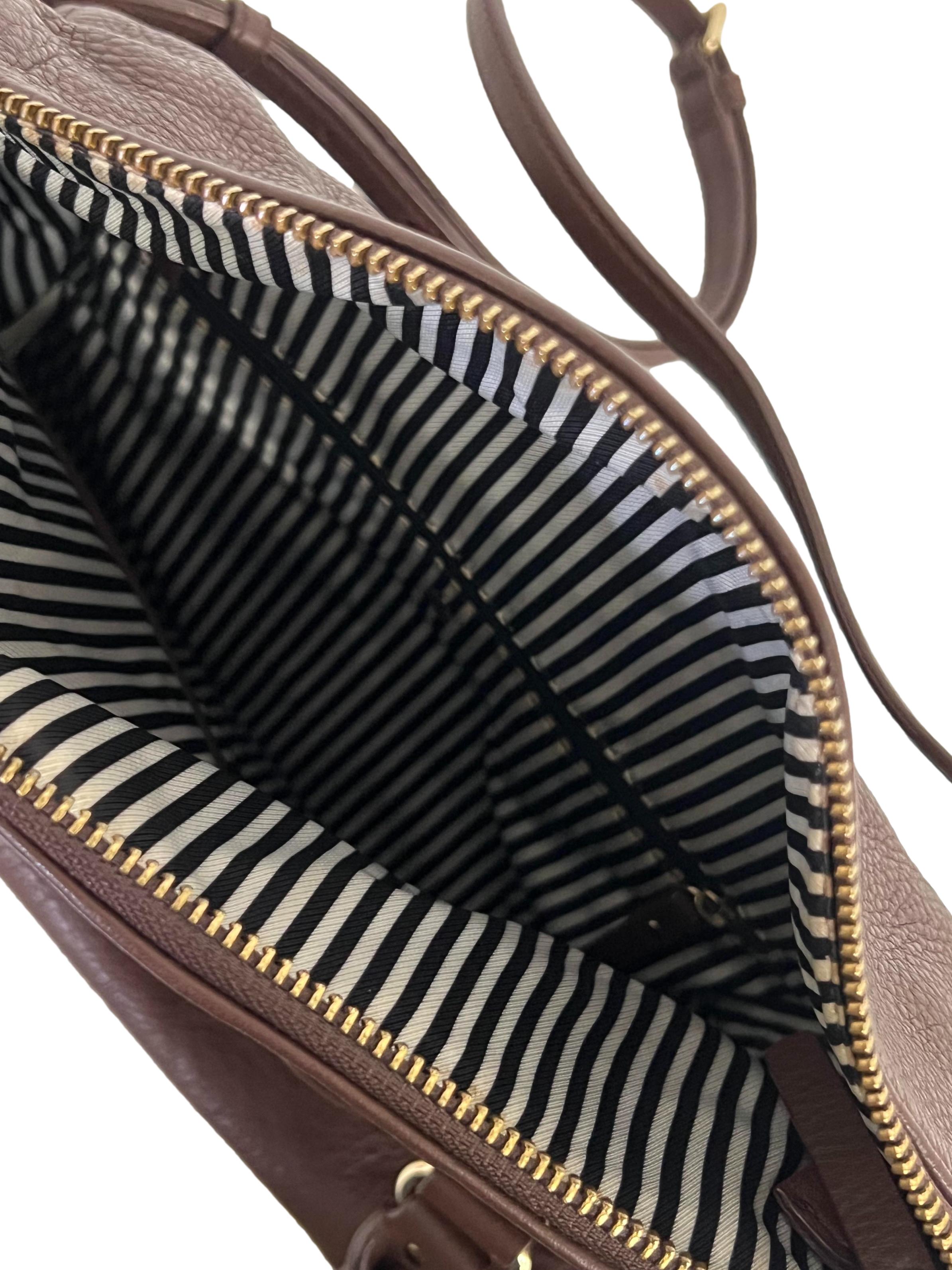 Brown PU Leather Handbag