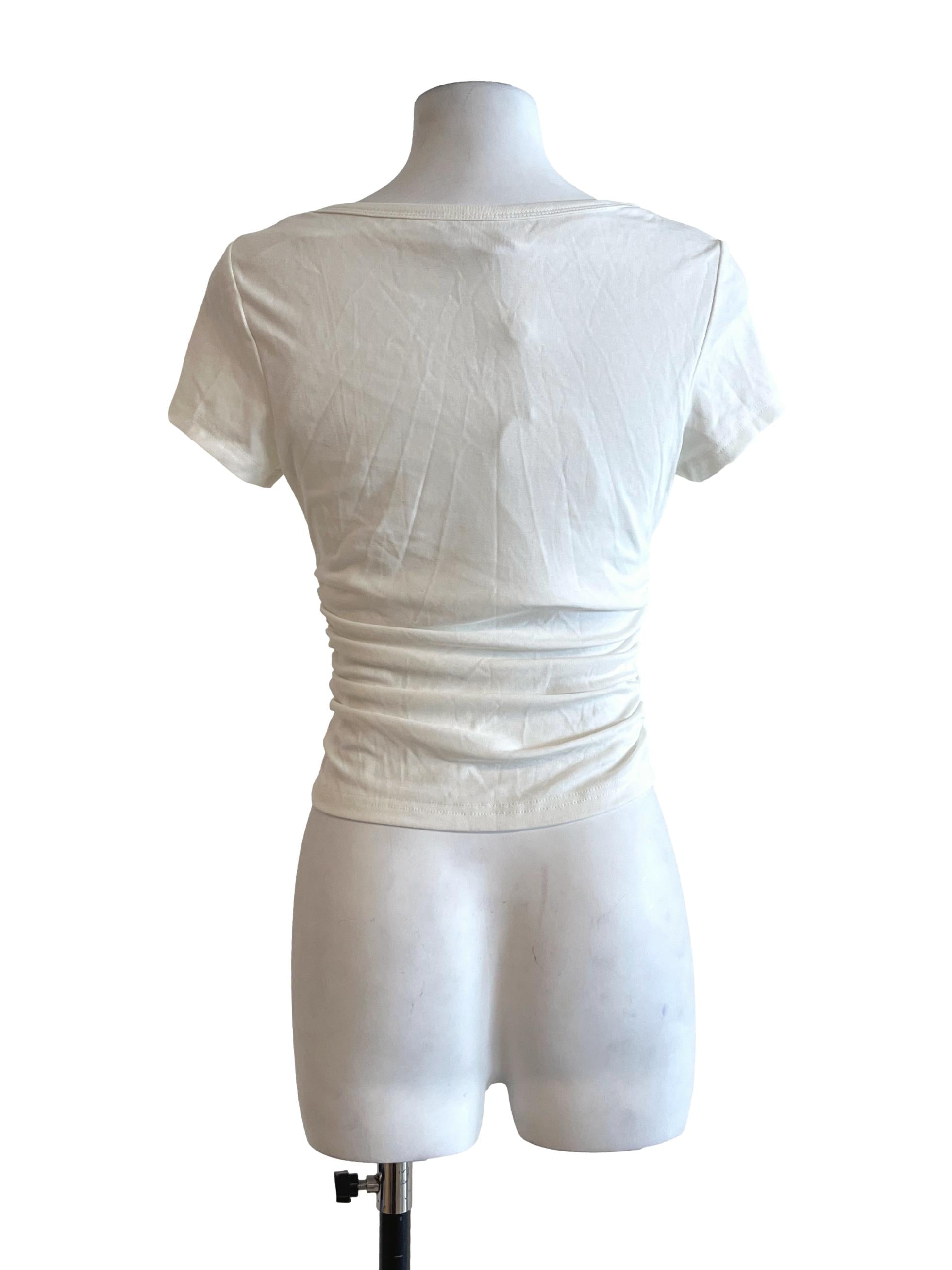 Pearl White Scoop Top