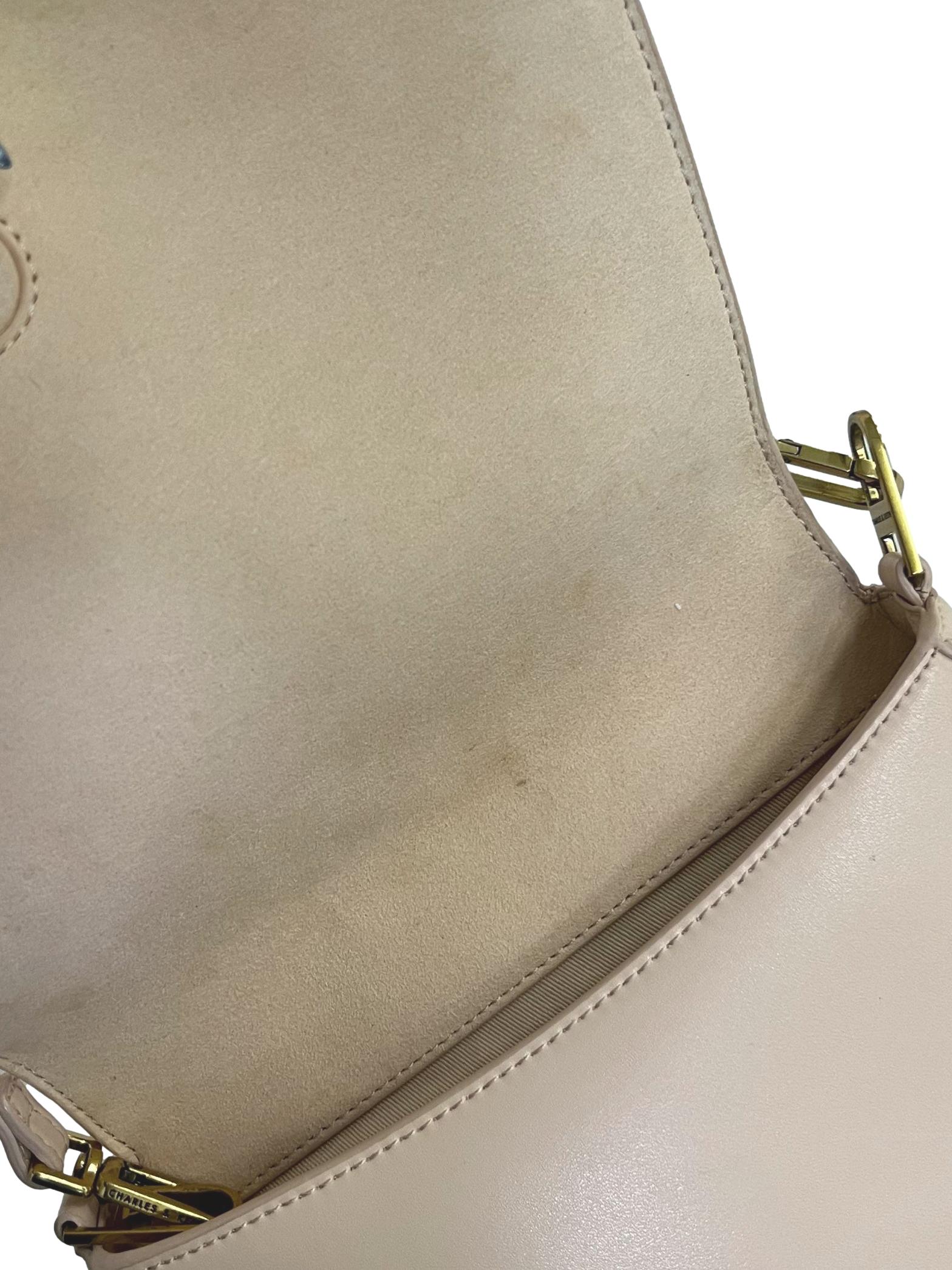 Pink PU Leather Shoulder Bag