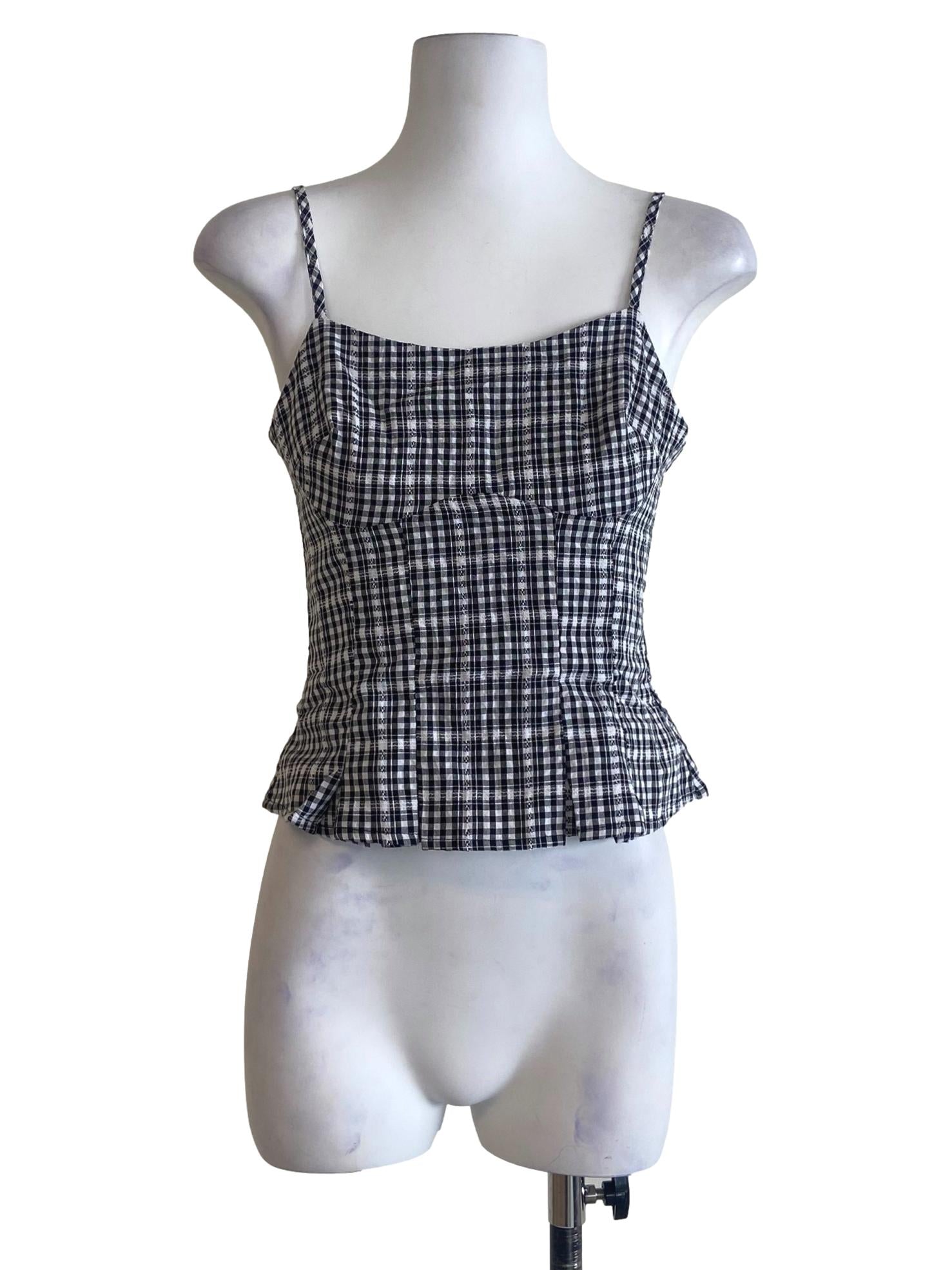 Black Lelia Pleated Top