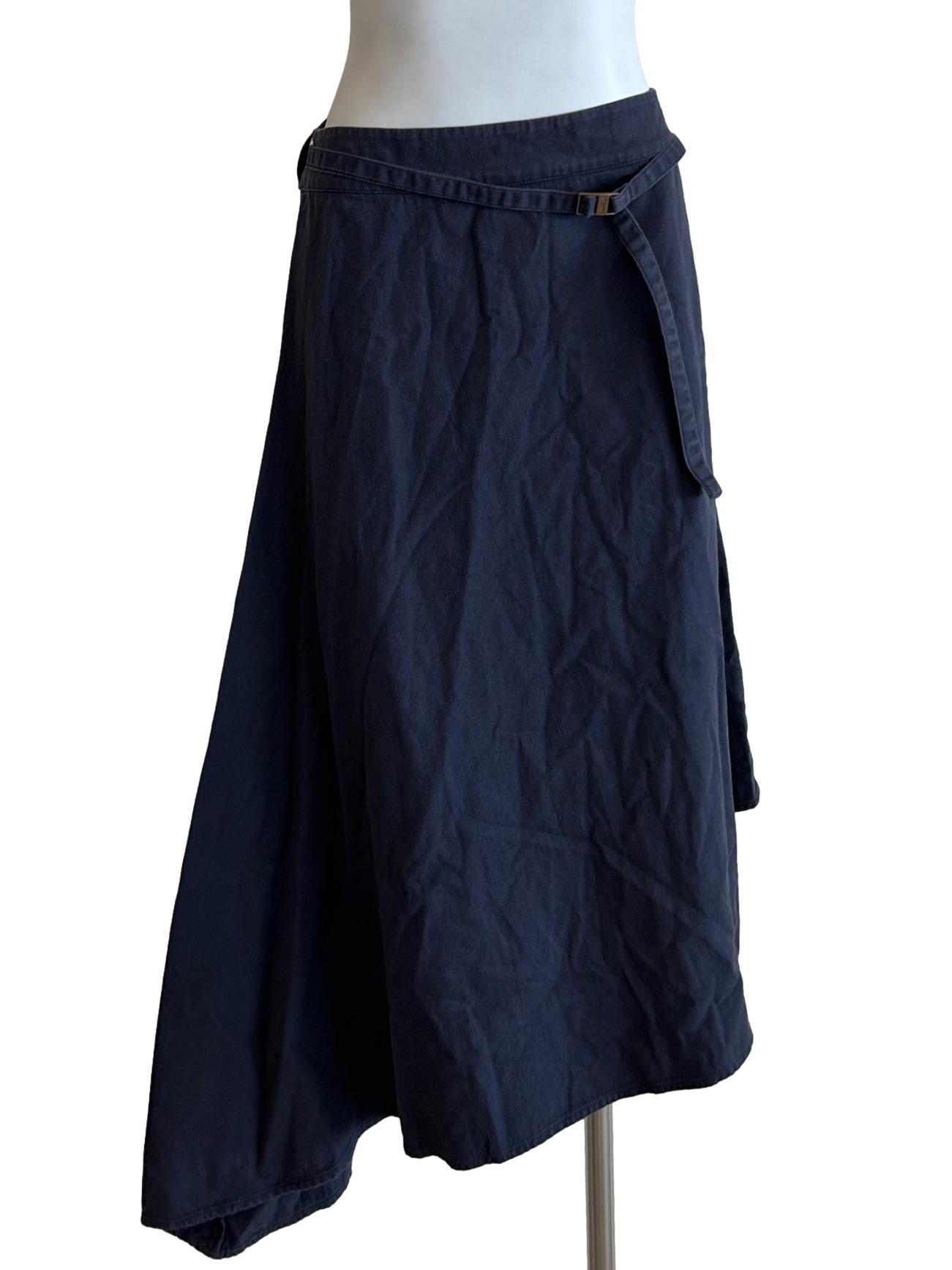 Mallorca Organic Cotton Asymmetric Skirt In Summer Night CSN
